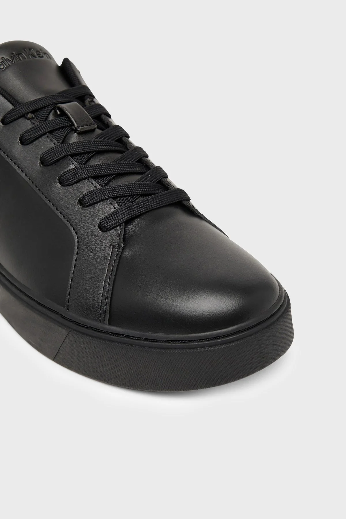 Calvin Klein Deri Logolu Sneaker YM0YM0143500T Erkek Ayakkabı YM0YM01435 00T SİYAH - 6