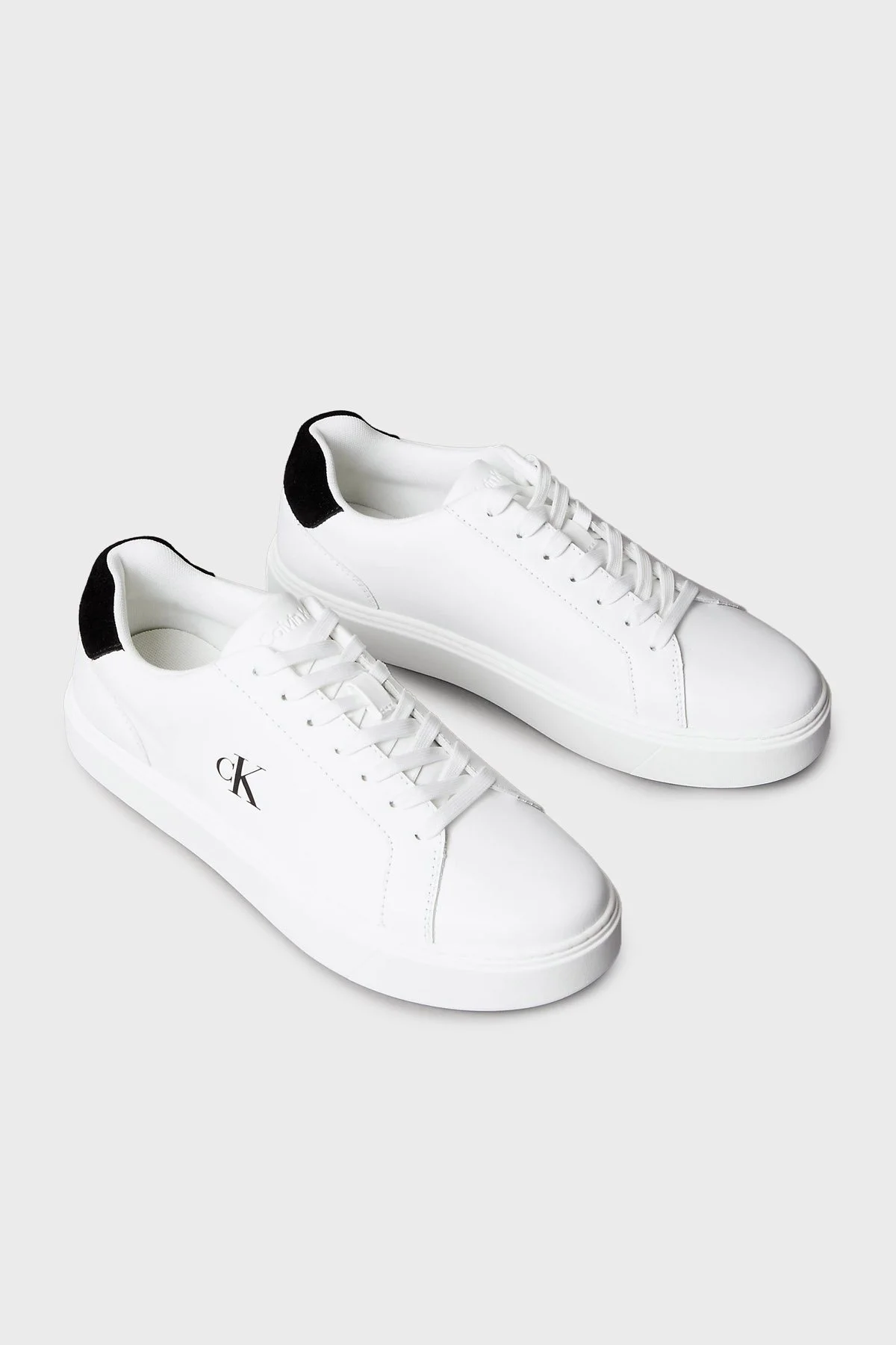 Calvin Klein Deri Logolu Sneaker YM0YM0143501W Erkek Ayakkabı YM0YM01435 01W BEYAZ-SİYAH - 2