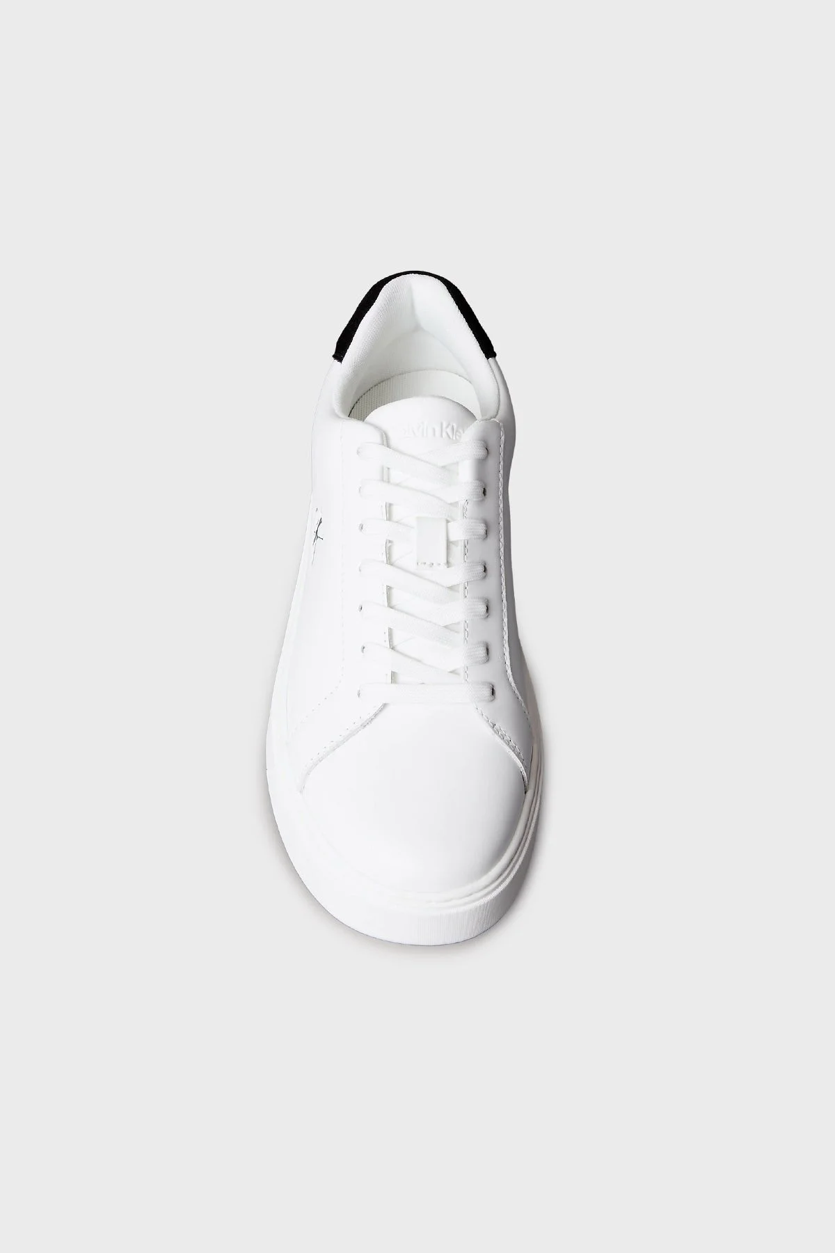 Calvin Klein Deri Logolu Sneaker YM0YM0143501W Erkek Ayakkabı YM0YM01435 01W BEYAZ-SİYAH - 5