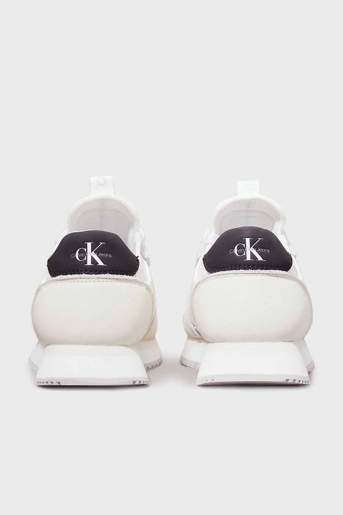 Calvin Klein Deri Logolu Sneaker YW0YW0161601W Bayan Ayakkabı YW0YW01616 01W BEYAZ-SİYAH - 13