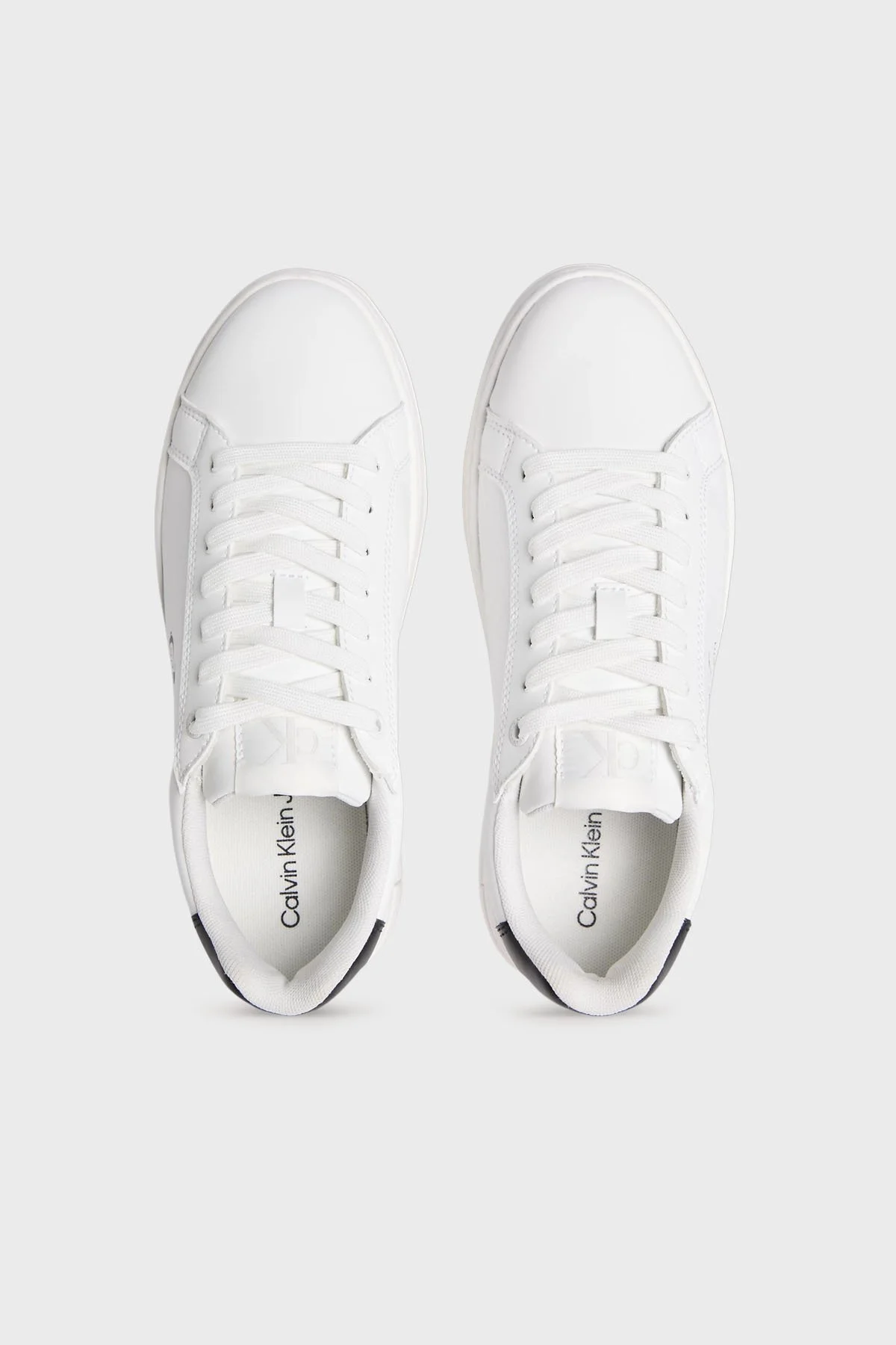 Calvin Klein Deri Platform Sneaker YW0YW0187801W Bayan Ayakkabı YW0YW01878 01W BEYAZ-SİYAH - 3