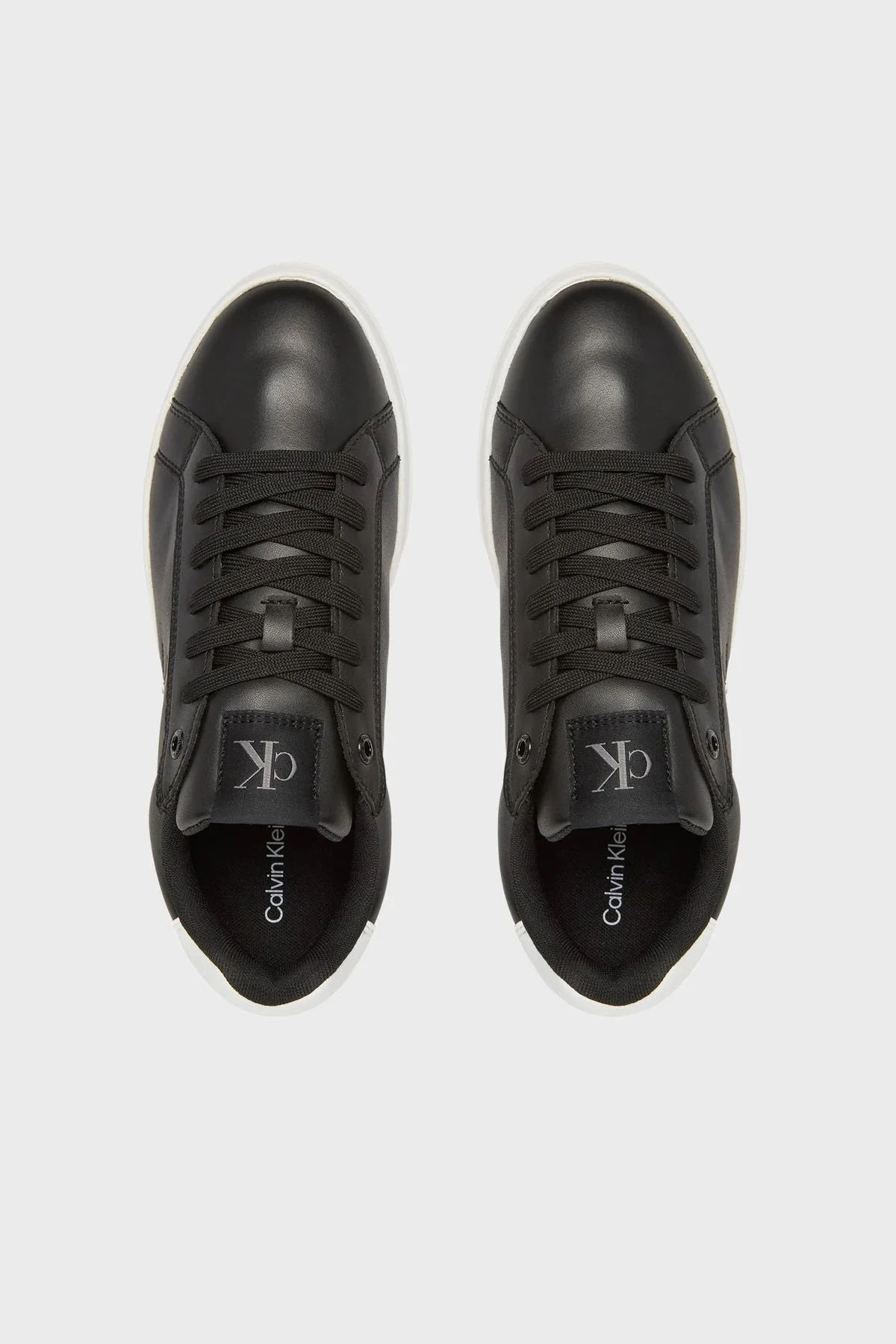 Calvin Klein Deri Platform Sneaker YW0YW018780GM Bayan Ayakkabı YW0YW01878 0GM SİYAH-BEYAZ - 3