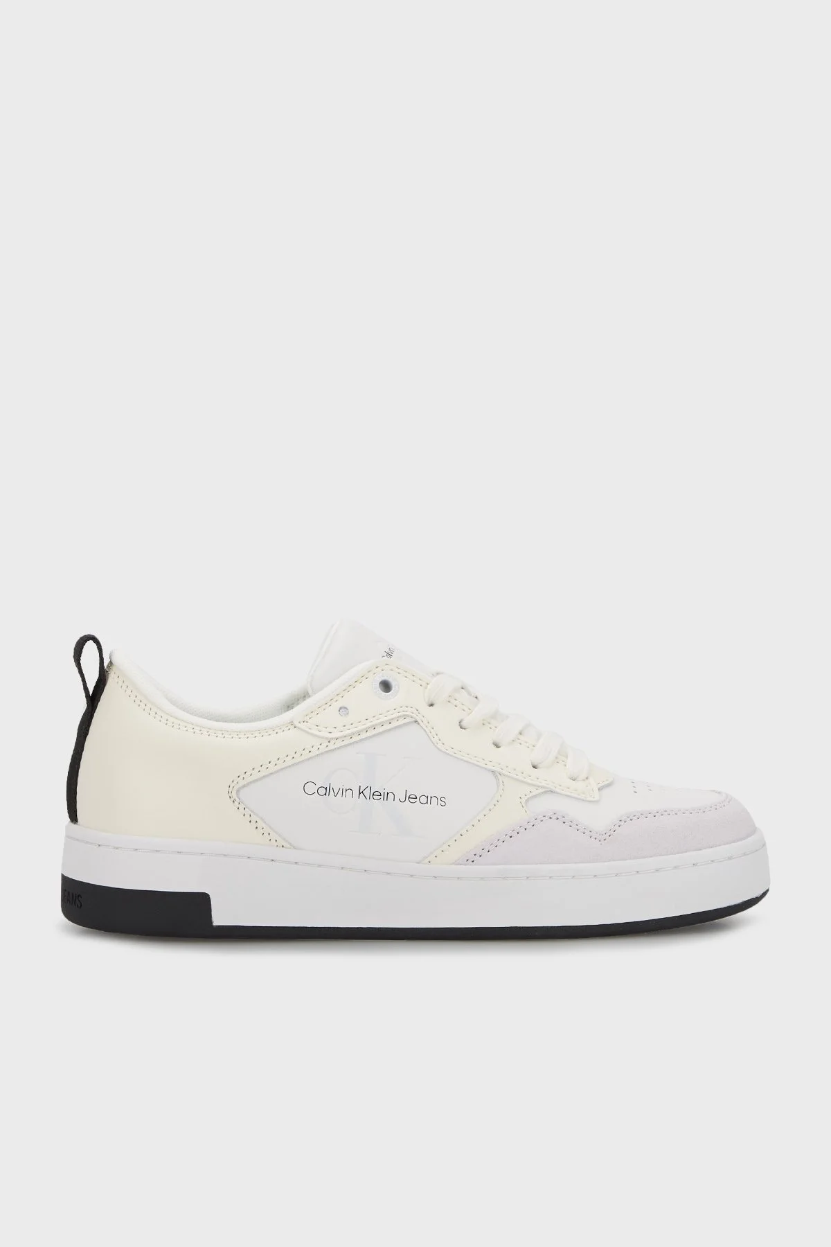 Calvin Klein Deri Sneaker Bayan Ayakkabı YW0YW00876 0F4 BEYAZ - 1