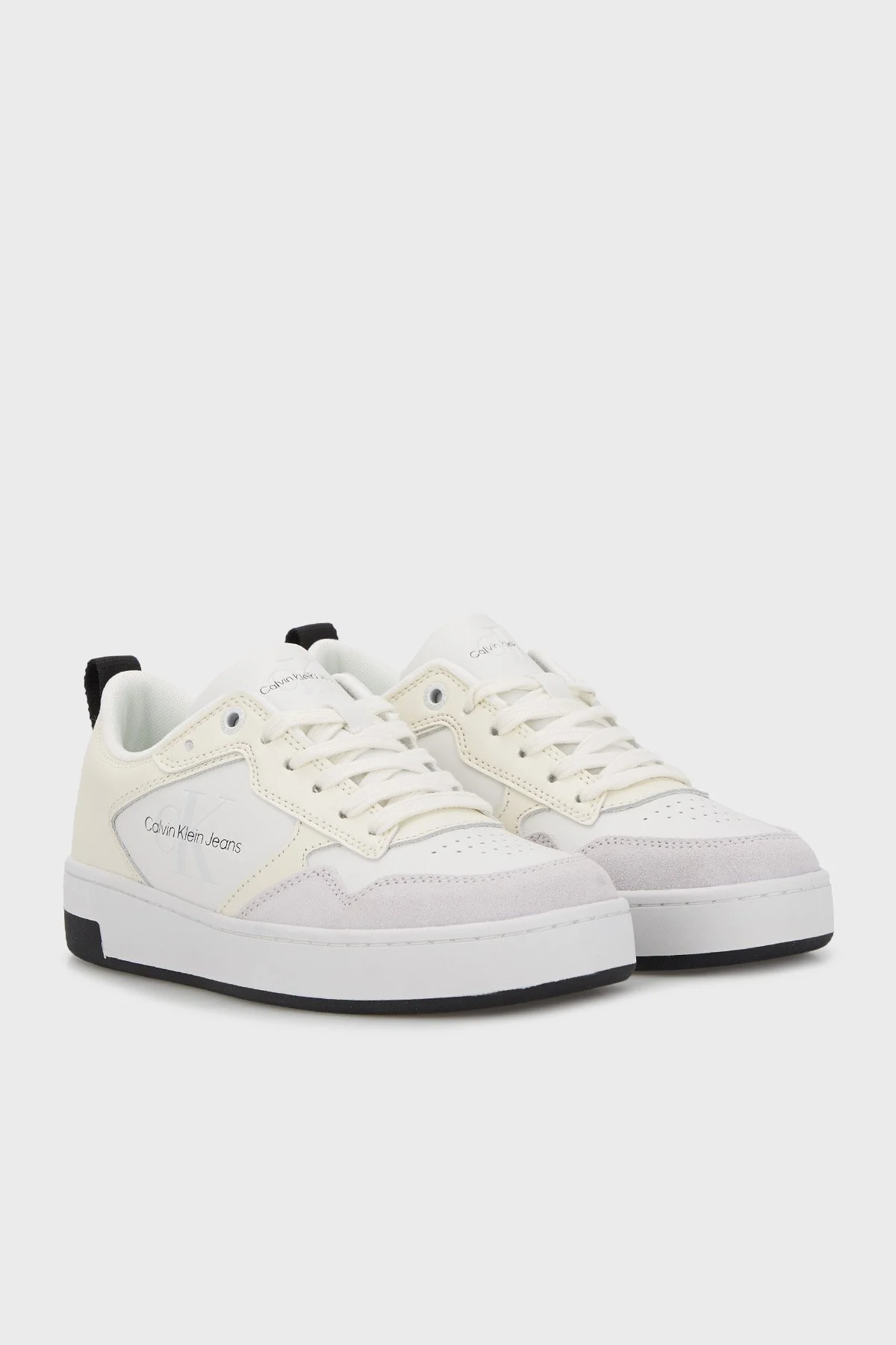 Calvin Klein Deri Sneaker Bayan Ayakkabı YW0YW00876 0F4 BEYAZ - 3