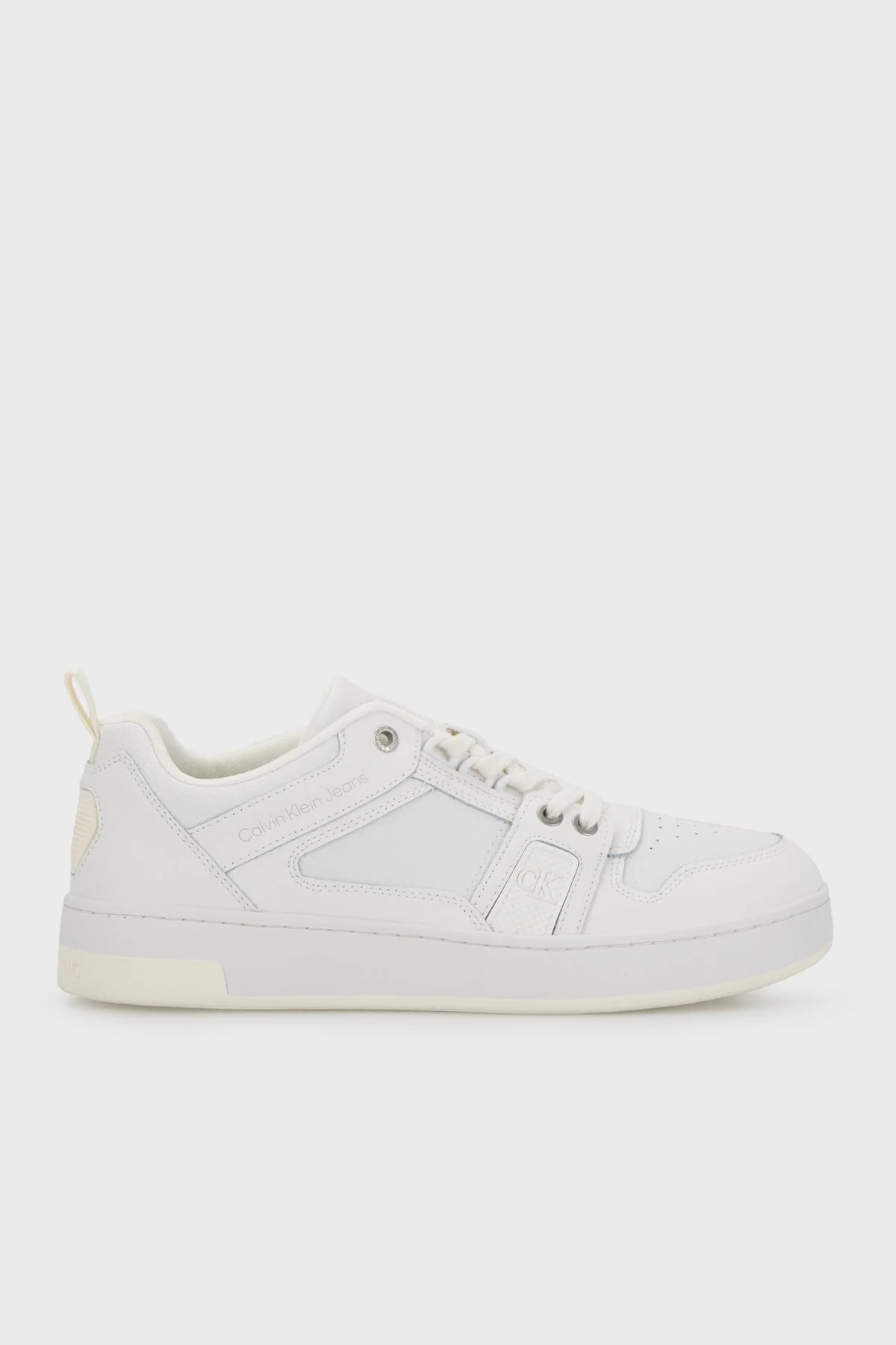 Calvin Klein Deri Sneaker Erkek Ayakkabı YM0YM00575 0K7 BEYAZ - 1