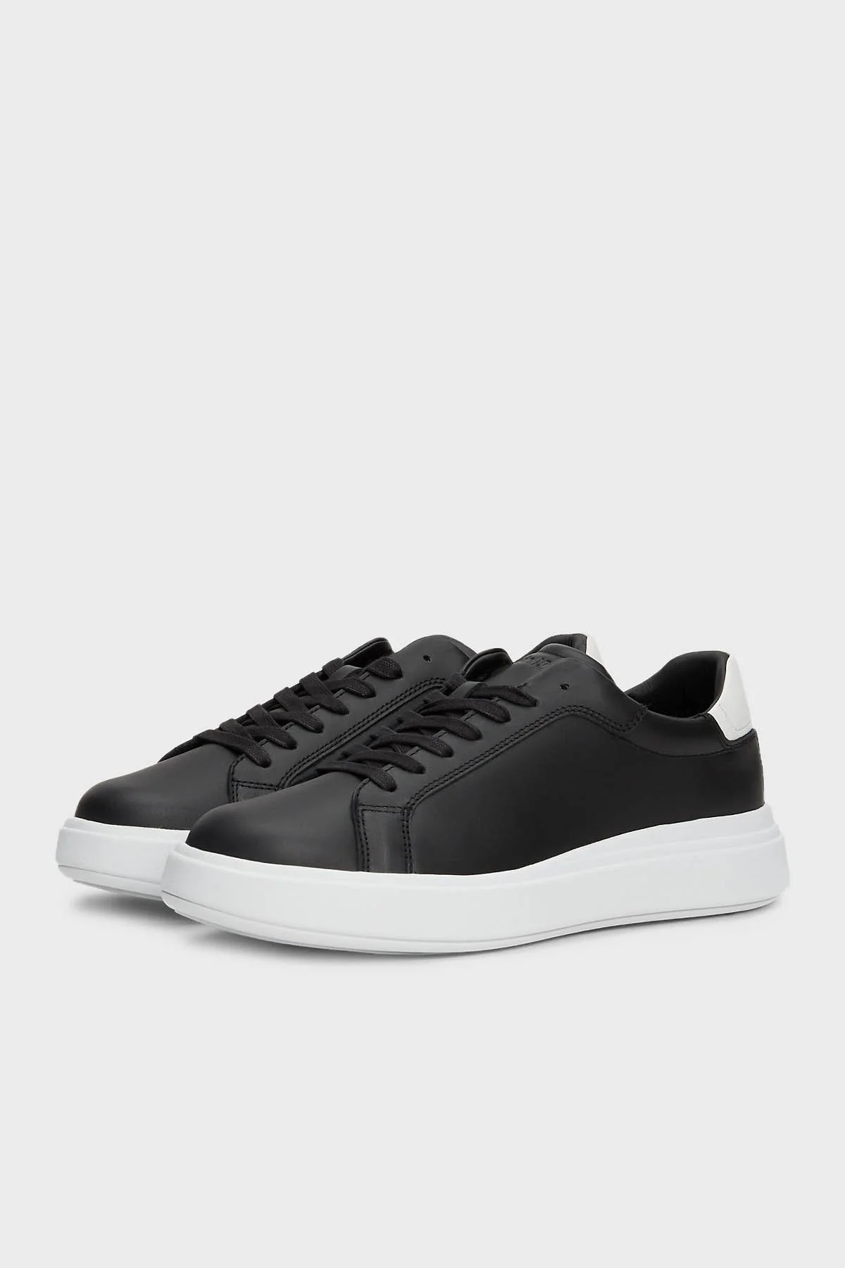 Calvin Klein Deri Sneaker HM0HM010160GP Erkek Ayakkabı HM0HM01016 0GP SİYAH-BEYAZ - 2