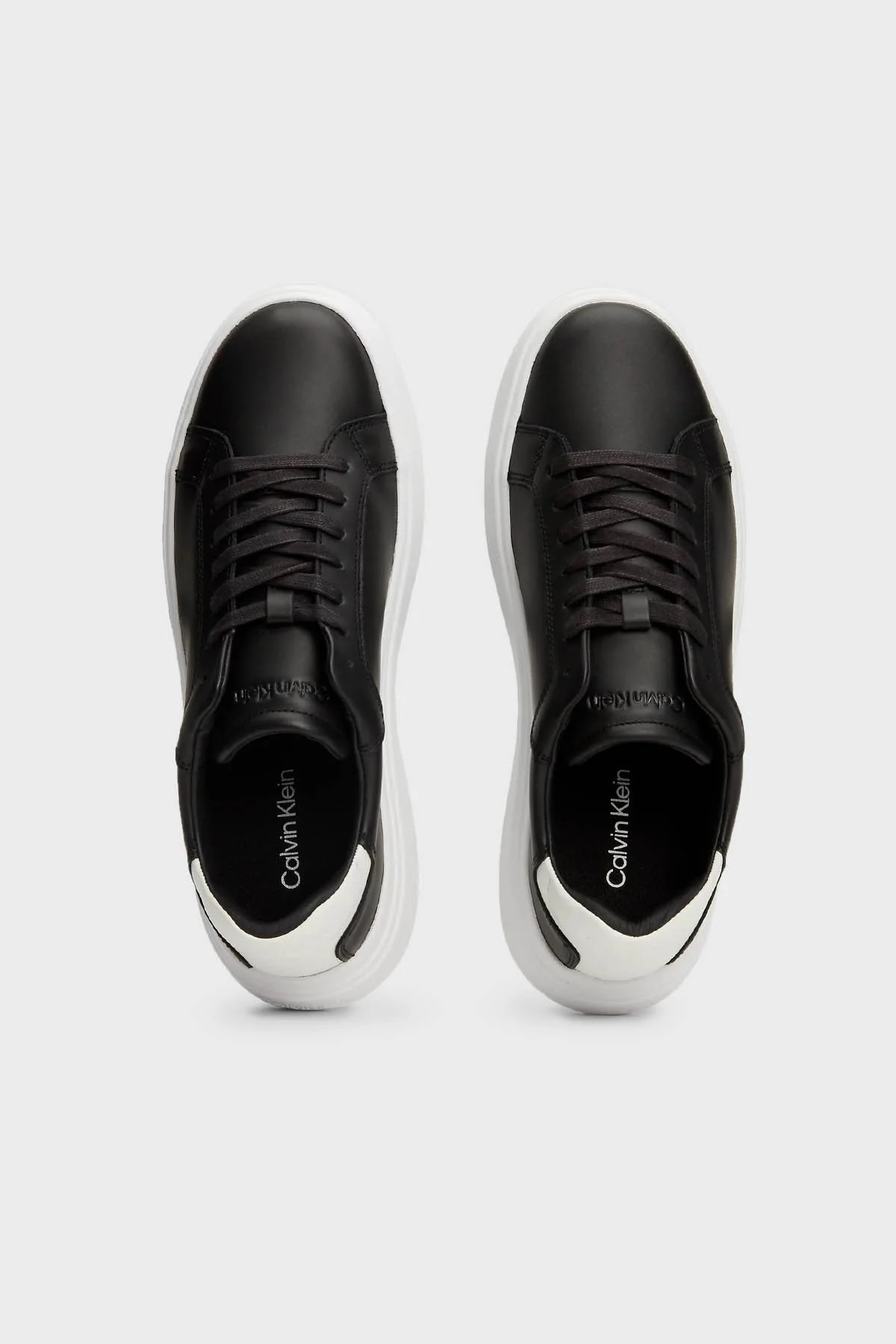 Calvin Klein Deri Sneaker HM0HM010160GP Erkek Ayakkabı HM0HM01016 0GP SİYAH-BEYAZ - 4