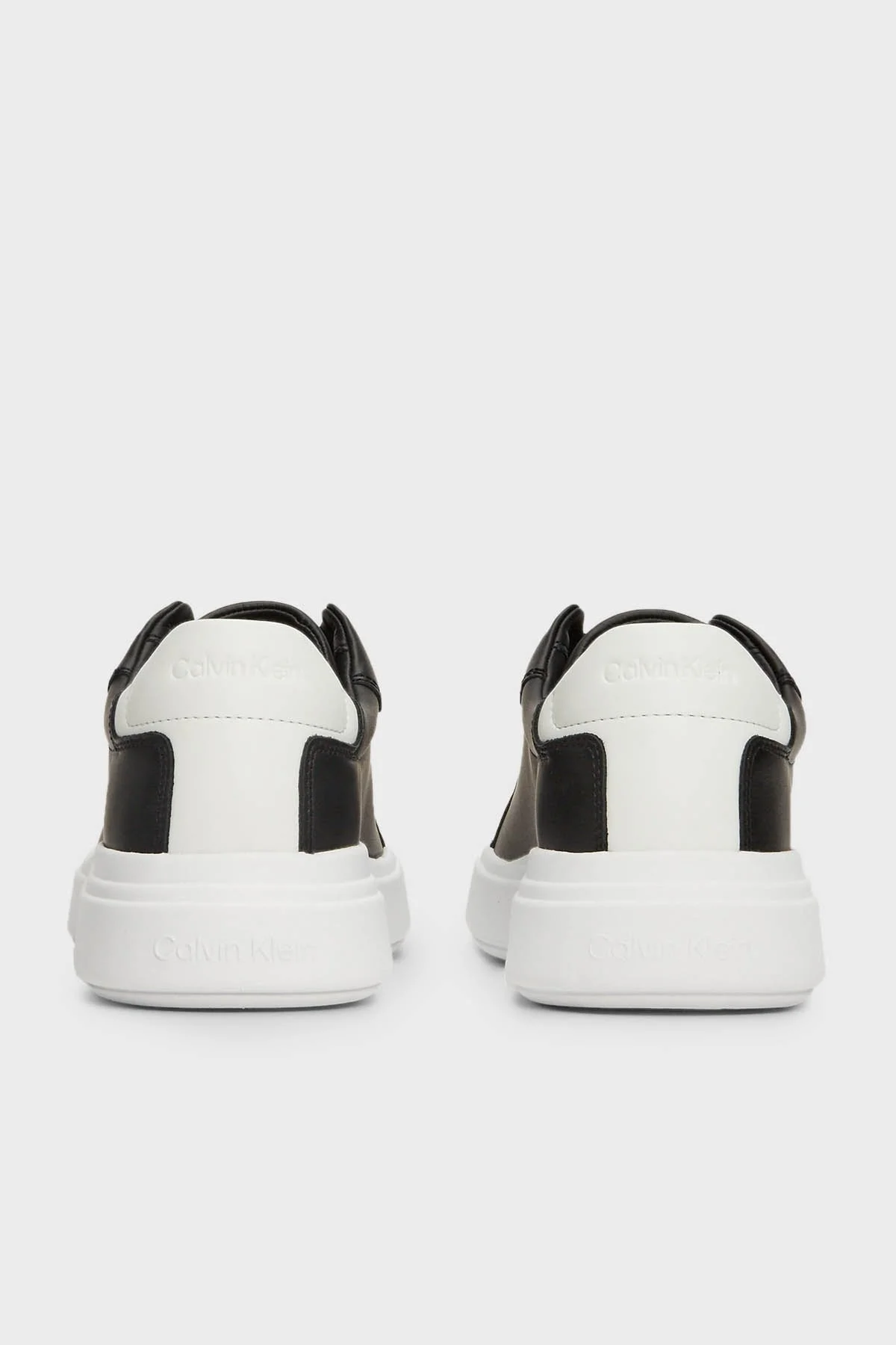 Calvin Klein Deri Sneaker HM0HM010160GP Erkek Ayakkabı HM0HM01016 0GP SİYAH-BEYAZ - 5