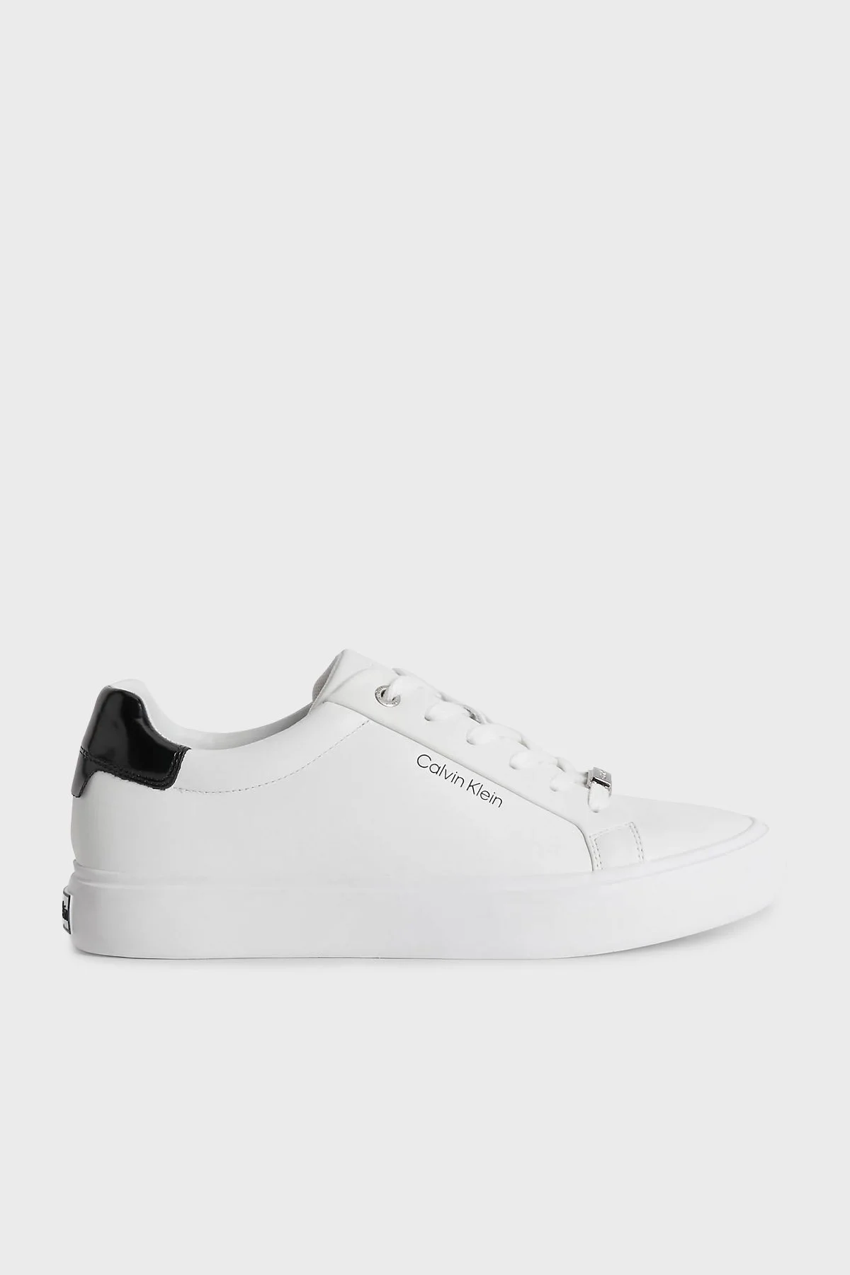Calvin Klein Deri Sneaker HW0HW01406YBR Bayan Ayakkabı HW0HW01406 YBR BEYAZ - 1