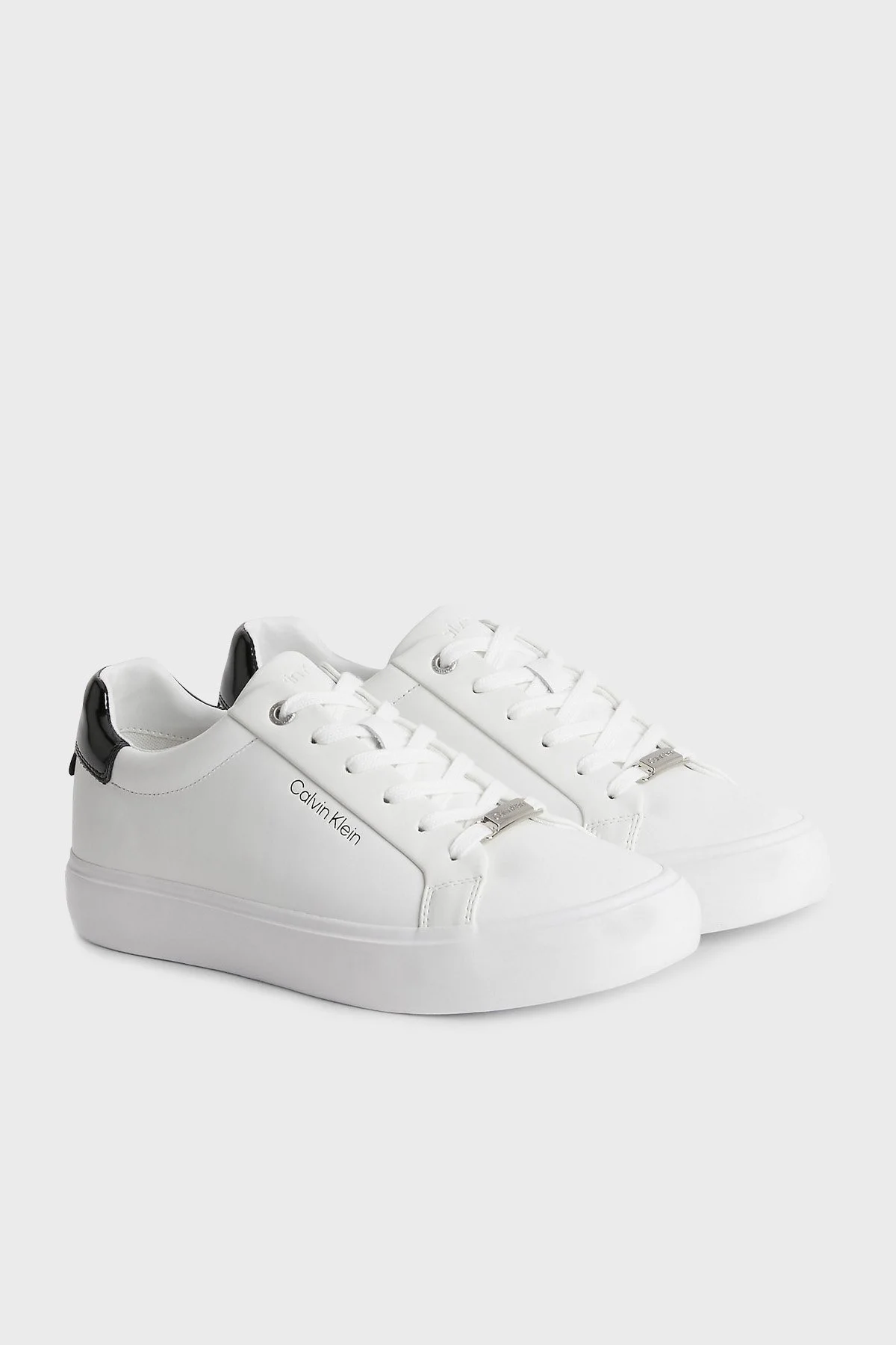 Calvin Klein Deri Sneaker HW0HW01406YBR Bayan Ayakkabı HW0HW01406 YBR BEYAZ - 2