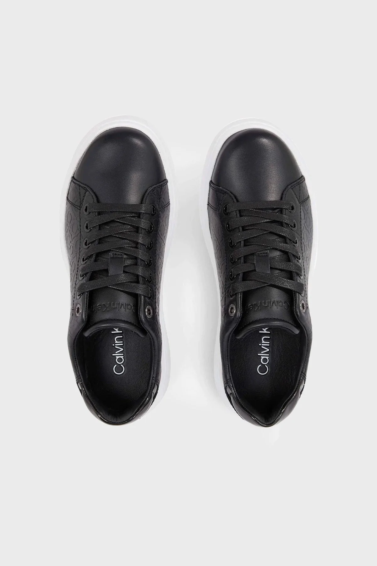 Calvin Klein Hakiki Deri Sneaker HW0HW015550GK Bayan Ayakkabı HW0HW01555 0GK SİYAH - 5