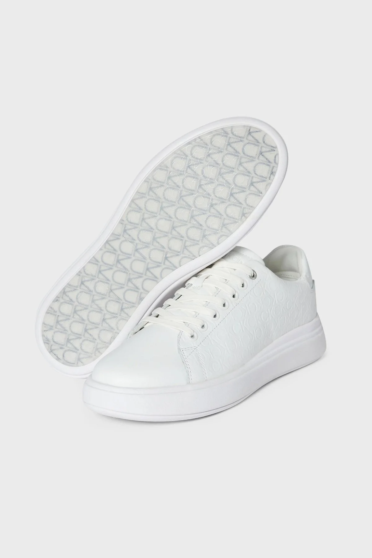 Calvin Klein Deri Sneaker HW0HW015550LB Bayan Ayakkabı HW0HW01555 0LB BEYAZ - 6