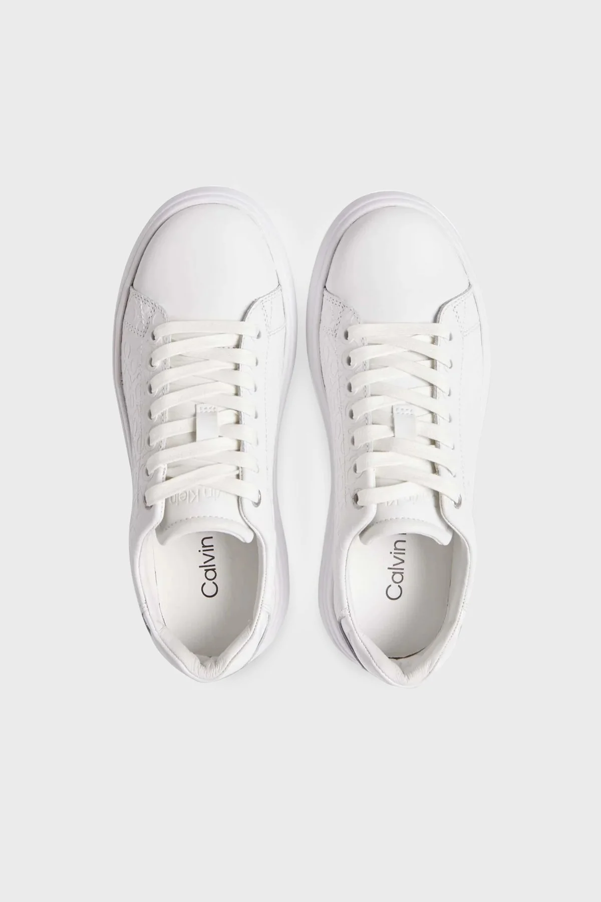 Calvin Klein Deri Sneaker HW0HW015550LB Bayan Ayakkabı HW0HW01555 0LB BEYAZ - 7