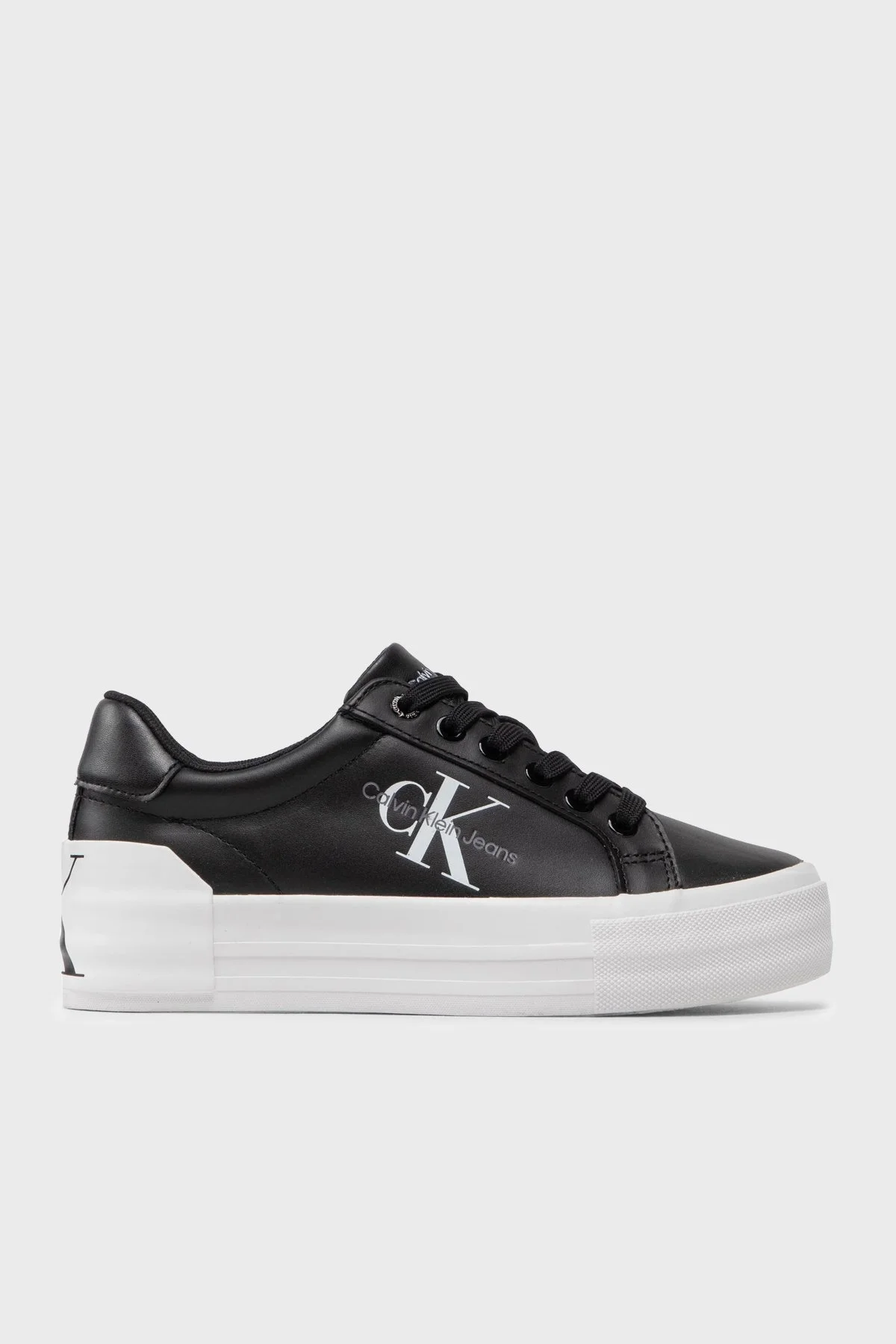 Calvin Klein Deri Sneaker YW0YW00821BDS Bayan Ayakkabı YW0YW00821 BDS SİYAH - 1