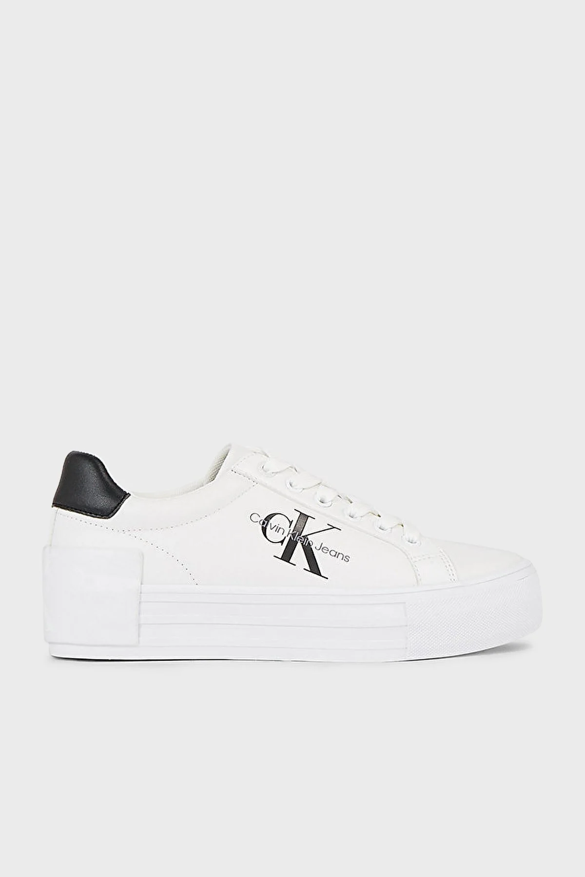 Calvin Klein Deri Sneaker YW0YW00821YBR Bayan Ayakkabı YW0YW00821 YBR BEYAZ - 1