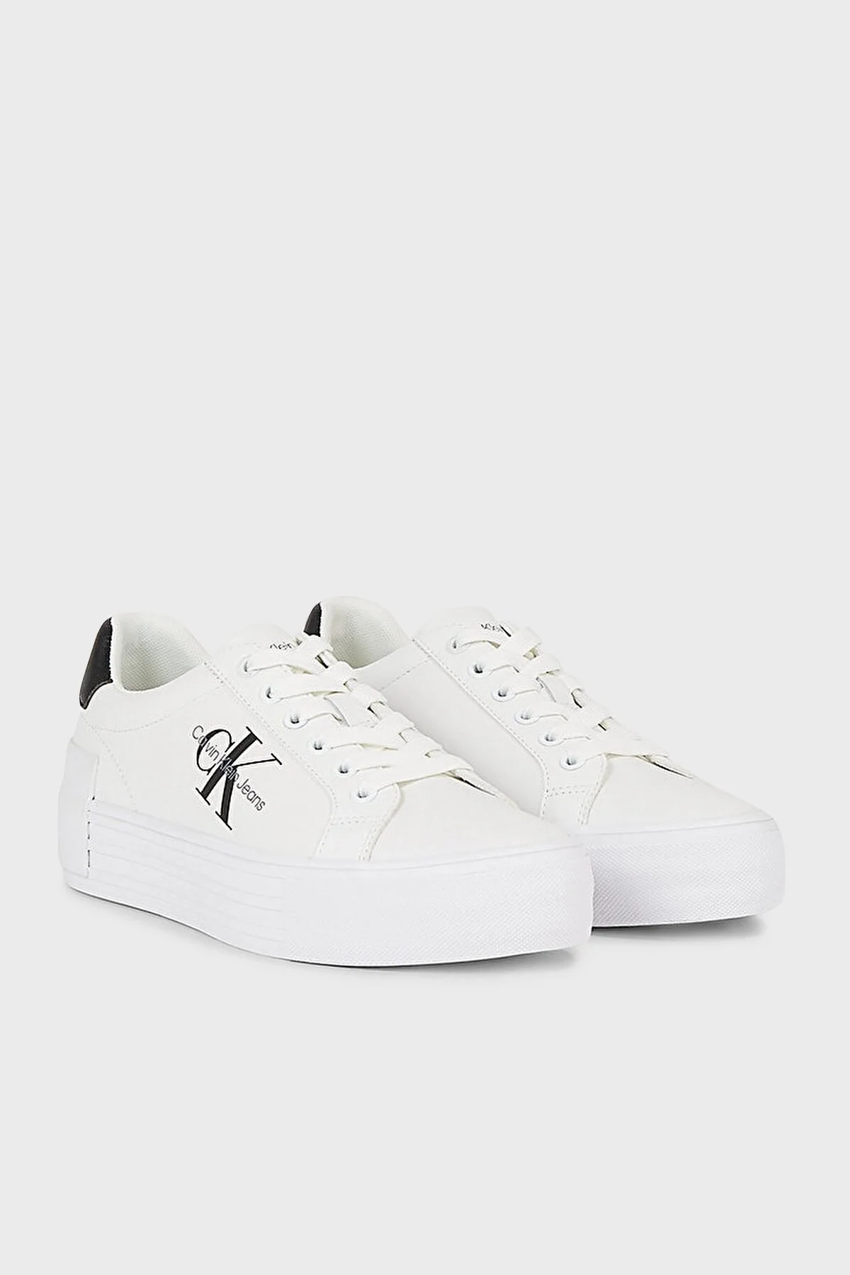 Calvin Klein Deri Sneaker YW0YW00821YBR Bayan Ayakkabı YW0YW00821 YBR BEYAZ - 2