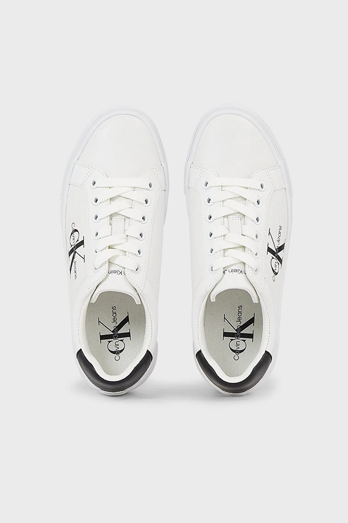 Calvin Klein Deri Sneaker YW0YW00821YBR Bayan Ayakkabı YW0YW00821 YBR BEYAZ - 3