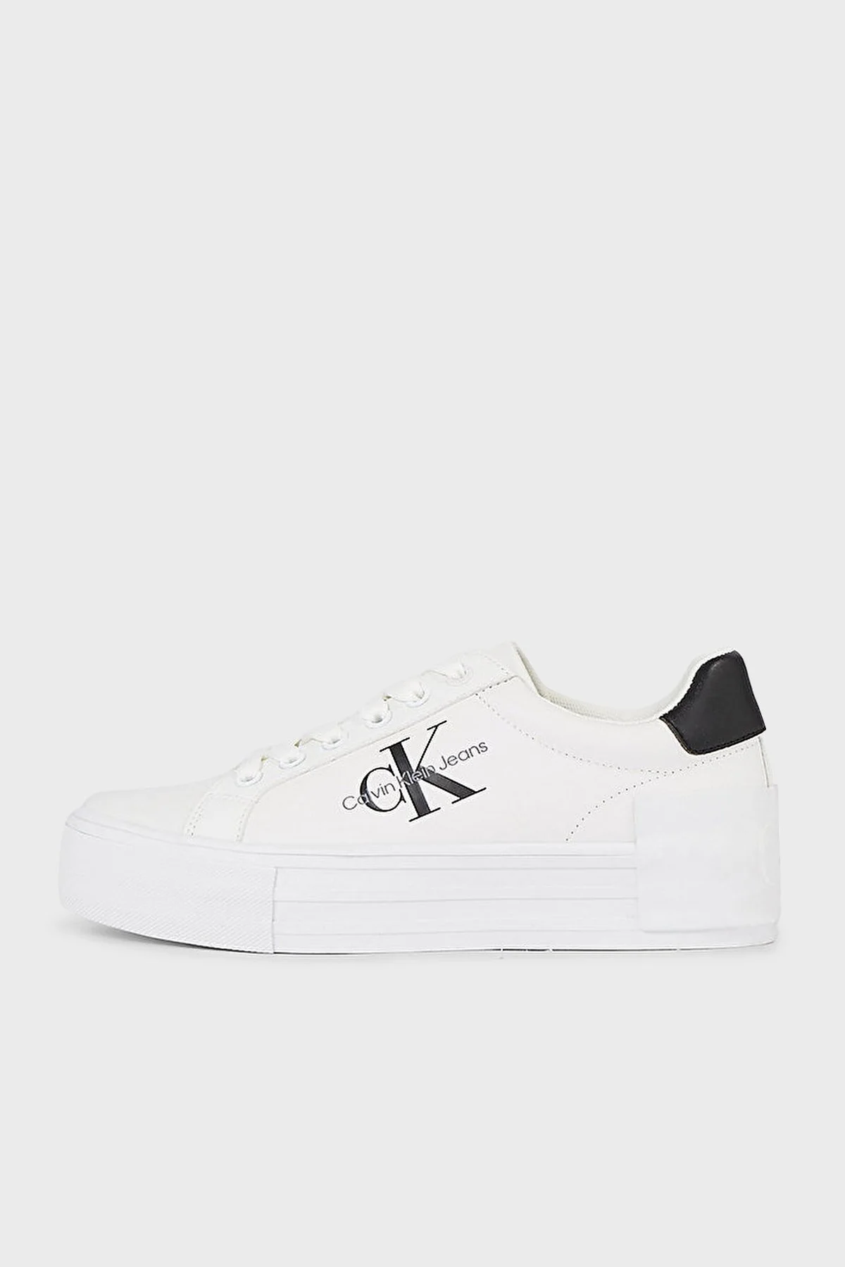 Calvin Klein Deri Sneaker YW0YW00821YBR Bayan Ayakkabı YW0YW00821 YBR BEYAZ - 6