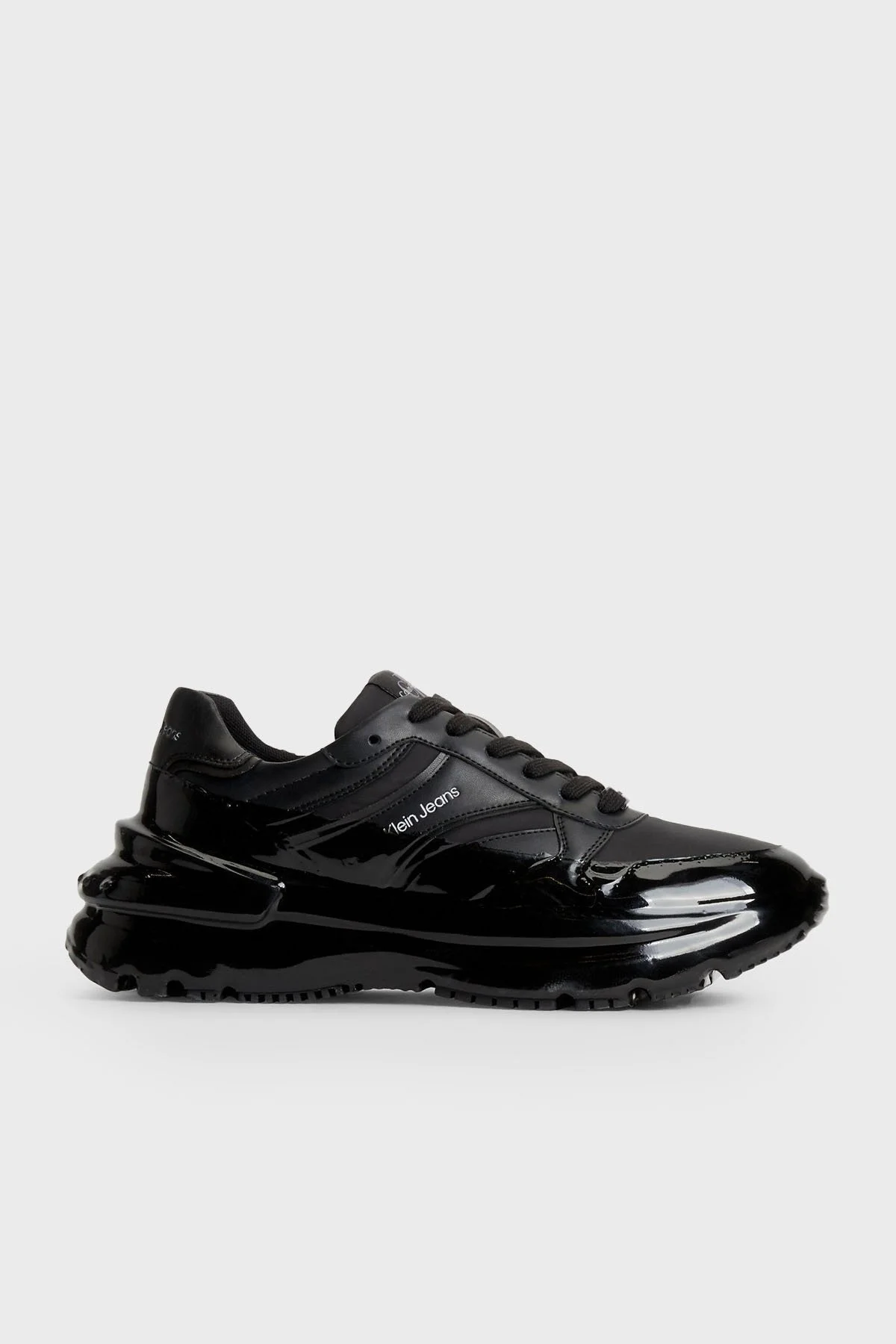 Calvin Klein Deri Sneaker YW0YW01049BEH Bayan Ayakkabı YW0YW01049 BEH SİYAH - 1