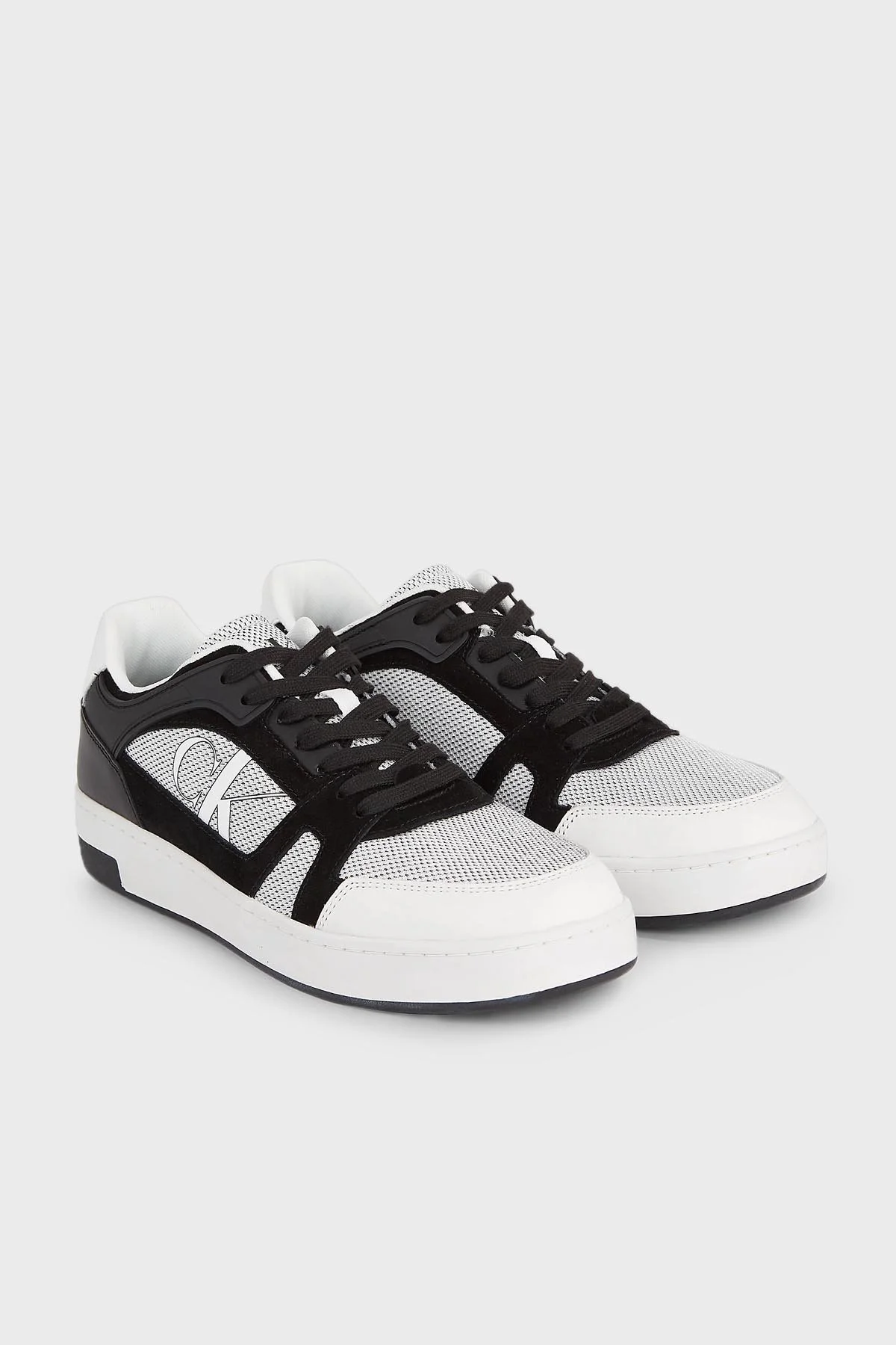 Calvin Klein Deri Süet Sneaker YM0YM00707YBR Erkek Ayakkabı YM0YM00707 YBR BEYAZ - 2