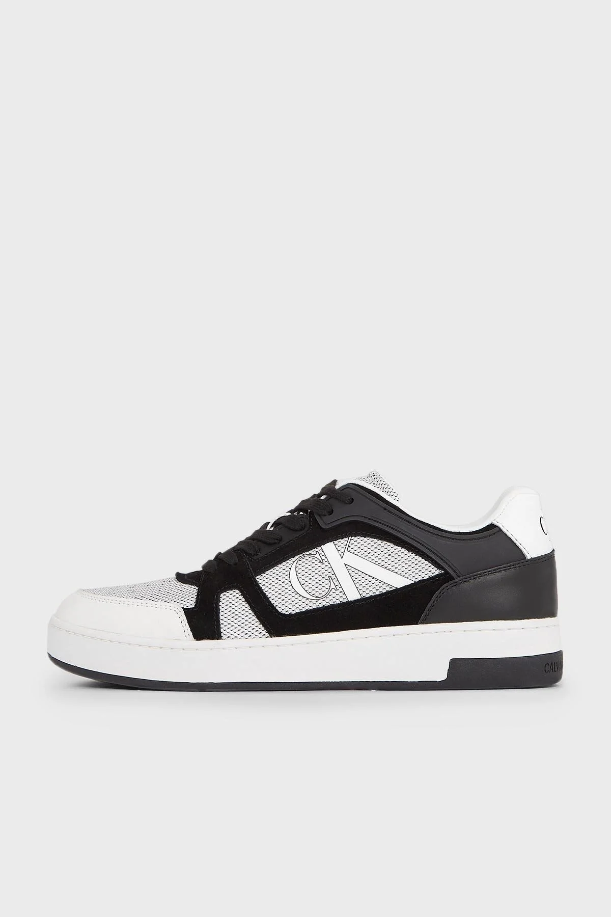 Calvin Klein Deri Süet Sneaker YM0YM00707YBR Erkek Ayakkabı YM0YM00707 YBR BEYAZ - 5