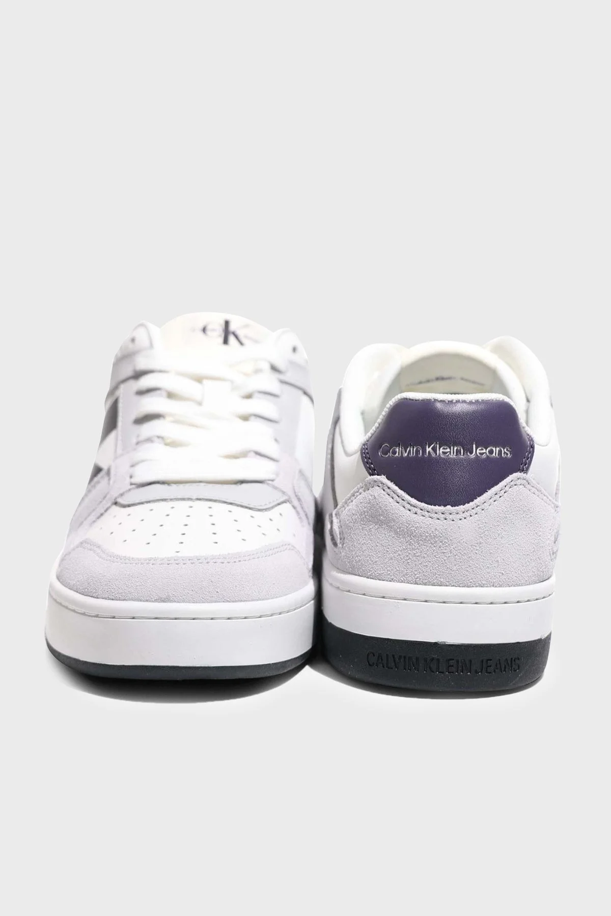 Calvin Klein Deri Süet Sneaker YW0YW010510K6 Bayan Ayakkabı YW0YW01051 0K6 BEYAZ - 5