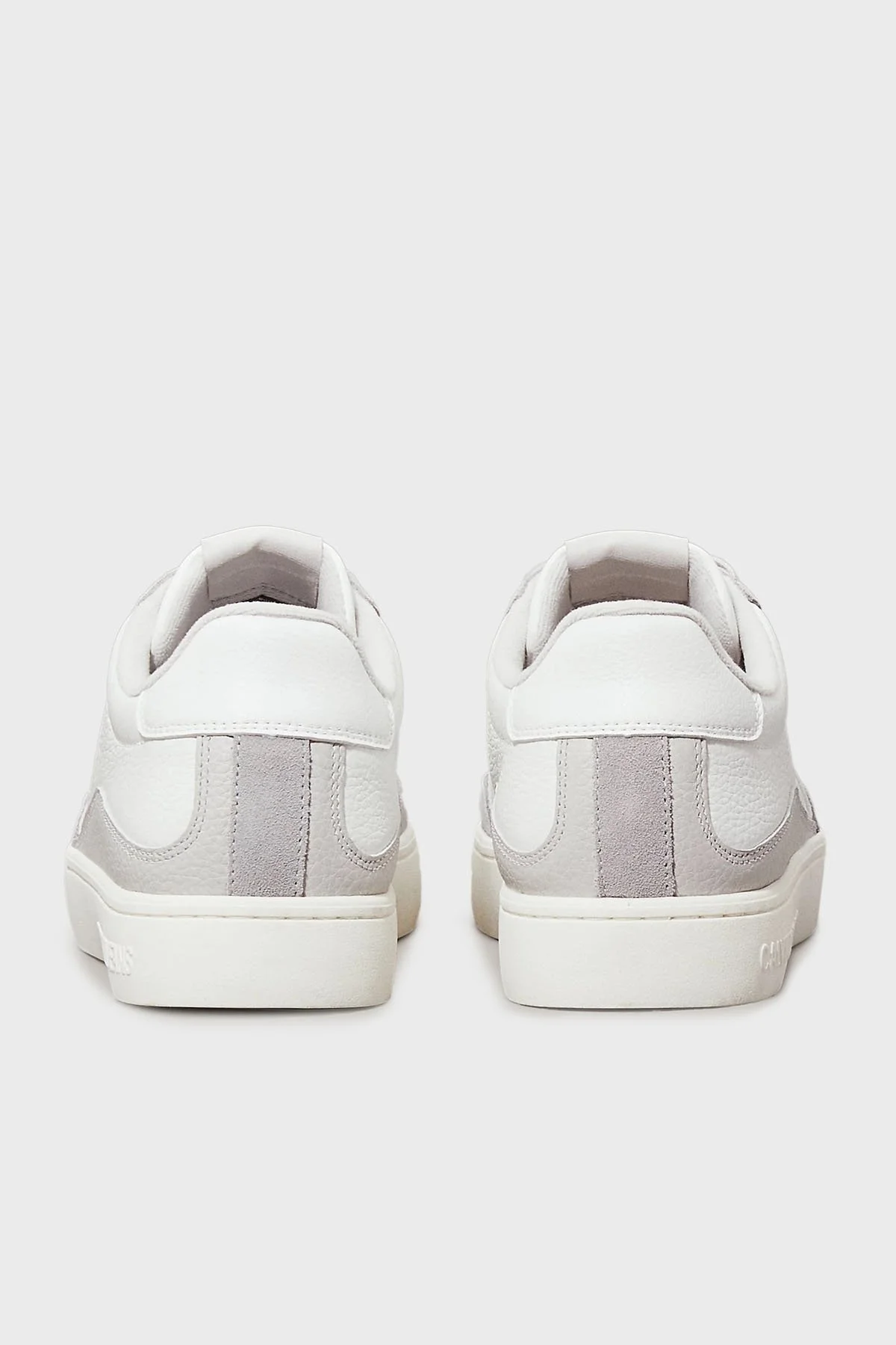 Calvin Klein Deri ve Süet Detaylı Sneaker YM0YM011530IR Erkek Ayakkabı YM0YM01153 0IR BEYAZ-GRİ - 12