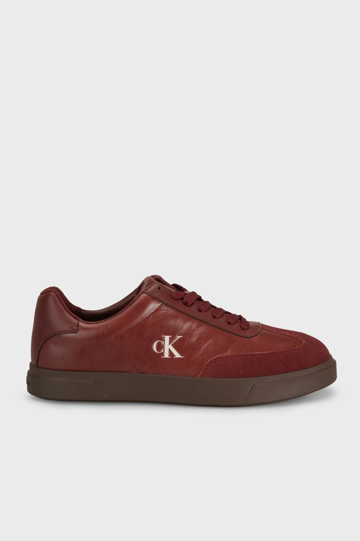 Calvin Klein Deri ve Süet Sneaker HW0HW032260HE Kadın Ayakkabı HW0HW03226 0HE Kahve - 1