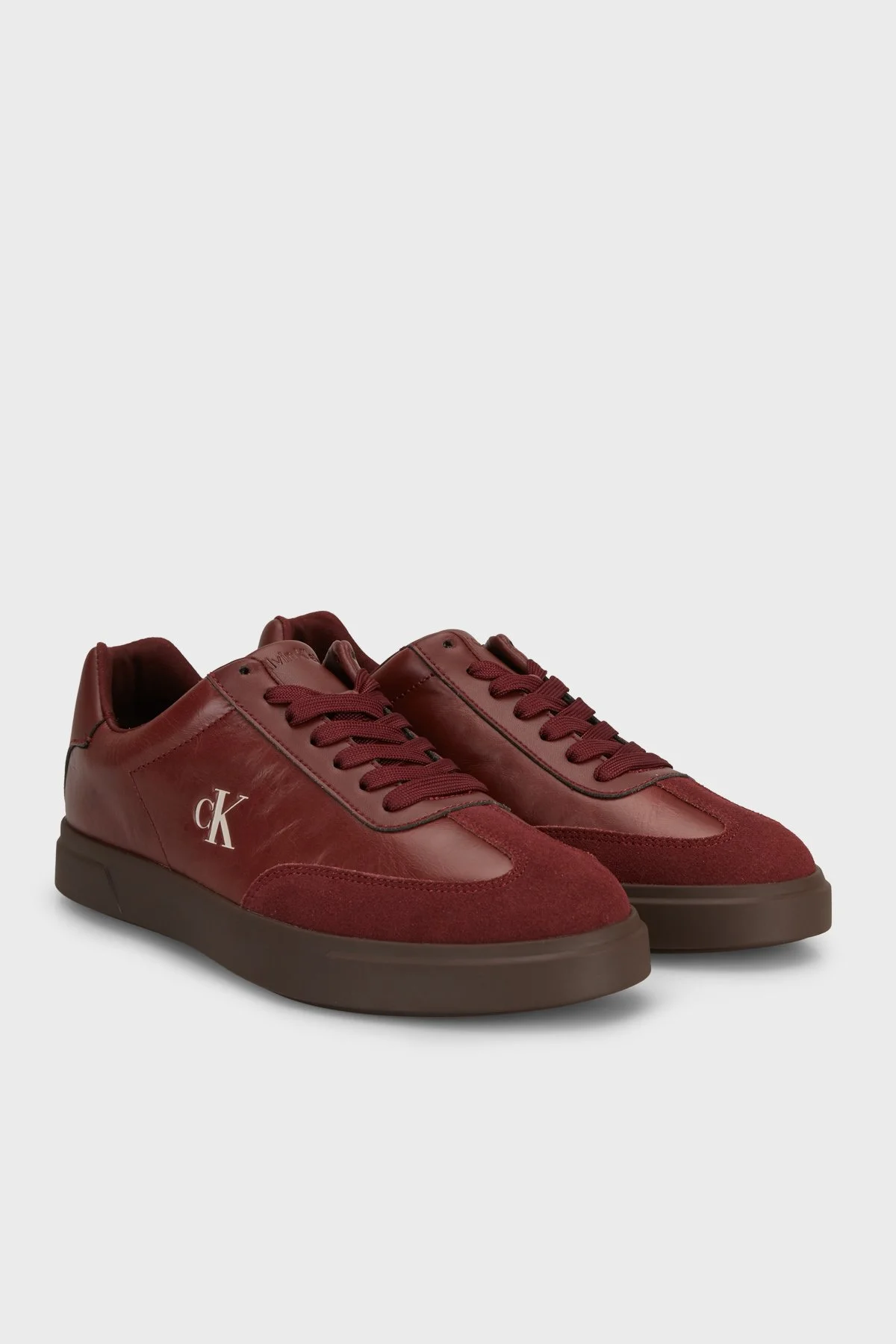Calvin Klein Deri ve Süet Sneaker HW0HW032260HE Kadın Ayakkabı HW0HW03226 0HE Kahve - 3