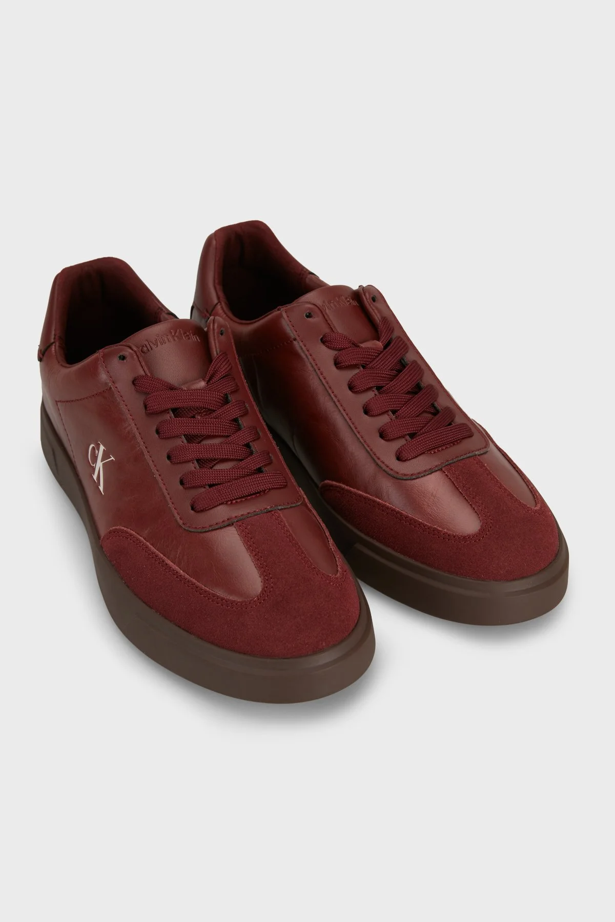Calvin Klein Deri ve Süet Sneaker HW0HW032260HE Kadın Ayakkabı HW0HW03226 0HE Kahve - 4