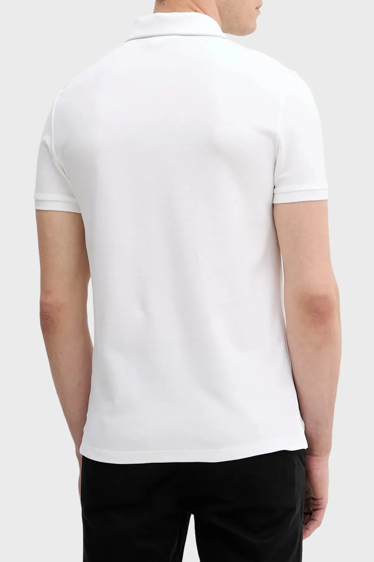 Calvin Klein Desenli % 100 Pamuk Regular Fit Düğmeli LV04LC239GYAF Erkek Polo LV04LC239G YAF BEYAZ - 3