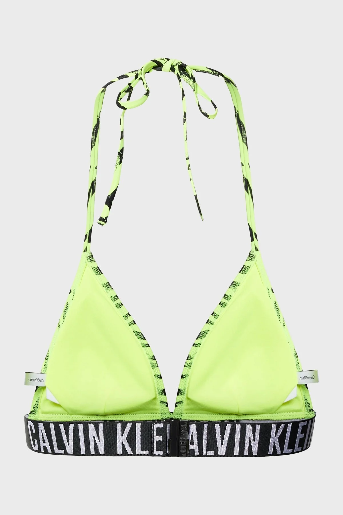 Calvin Klein Desenli Boyundan Bağlamalı Üçgen KW0KW023310IC Bayan Bikini Üstü KW0KW02331 0IC YEŞİL-SİYAH - 2