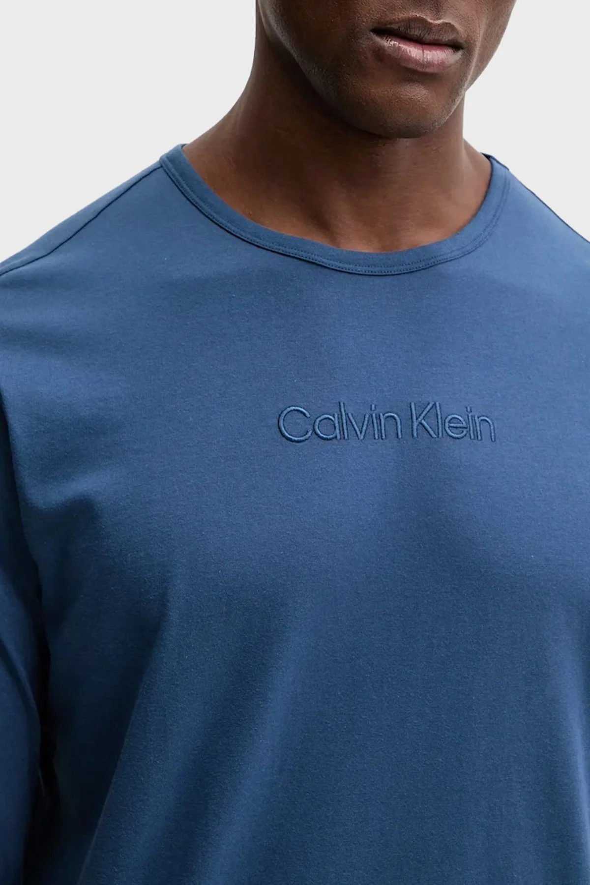 Calvin Klein Desenli Pamuklu Regular Fit LV00NM2957CEC Erkek Pijama Takımı LV00NM2957 CEC LACİVERT - 5