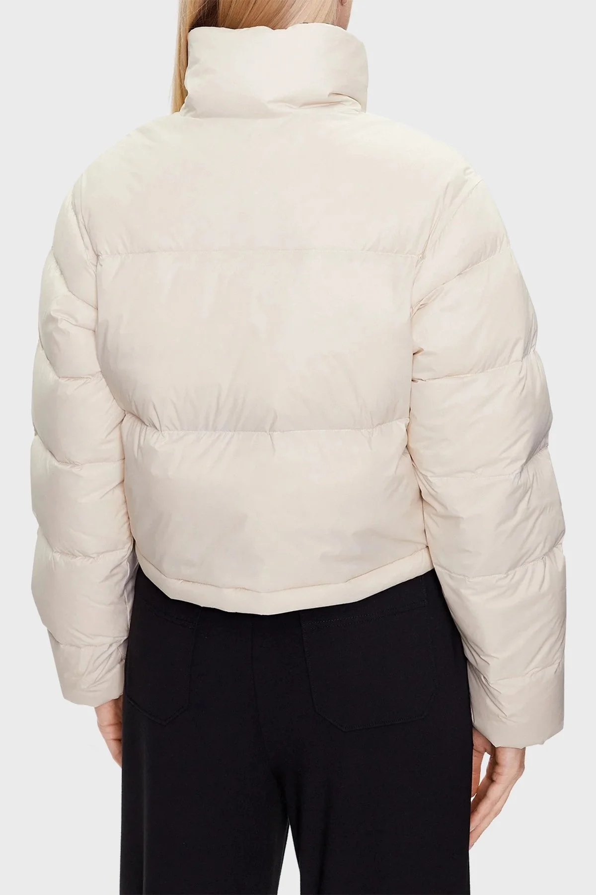 Calvin Klein Dik Yaka Fermuarlı J20J221649ACF Bayan Mont J20J221649 ACF BEJ - 2