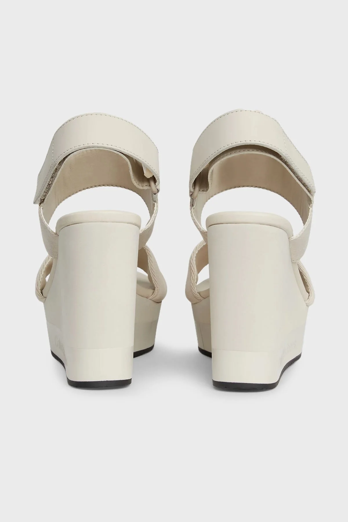 Calvin Klein Dolgu Topuklu YW0YW013600F4 Bayan Sandalet YW0YW01360 0F4 BEJ - 3