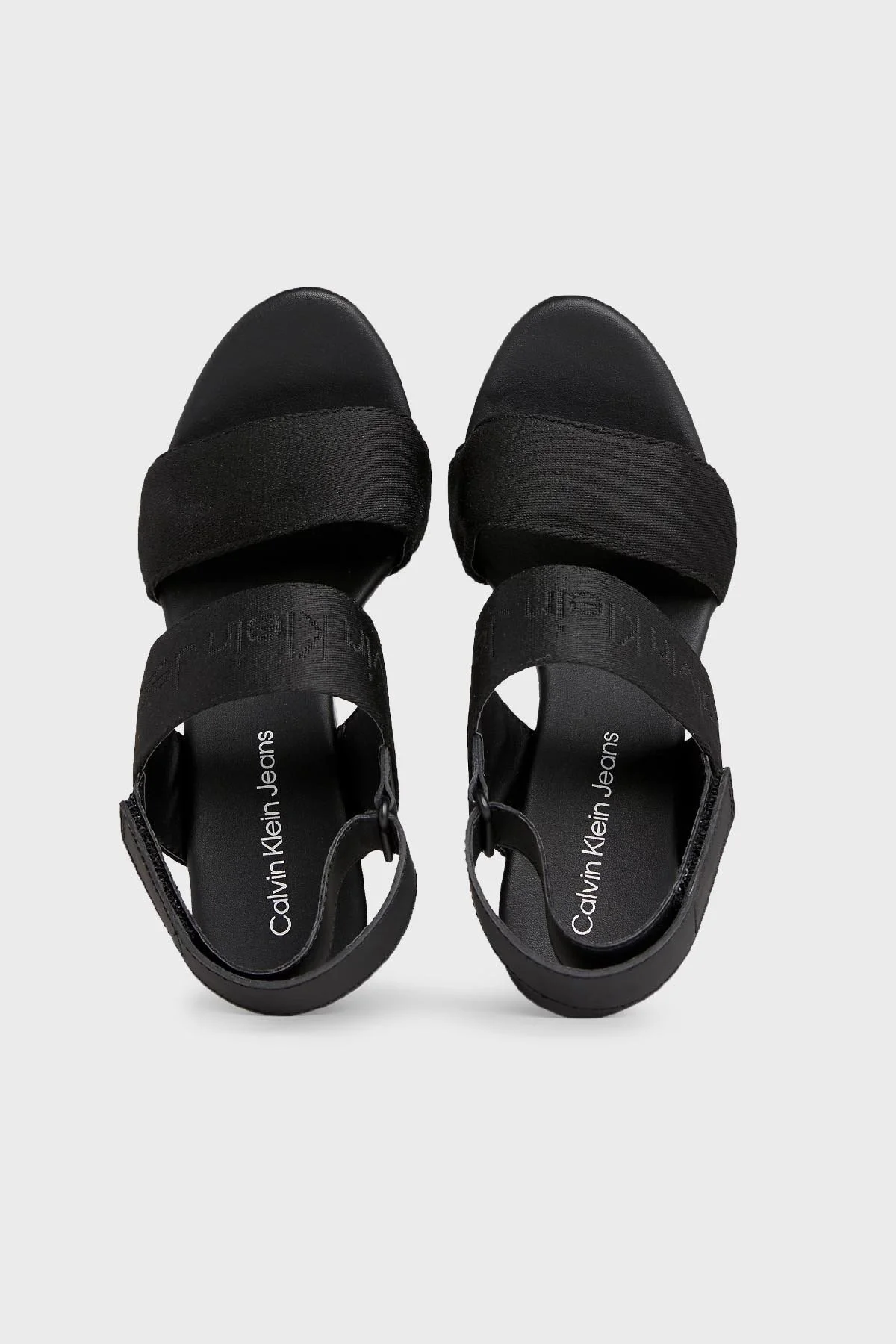 Calvin Klein Dolgu Topuklu YW0YW013600GO Bayan Sandalet YW0YW01360 0GO SİYAH - 4