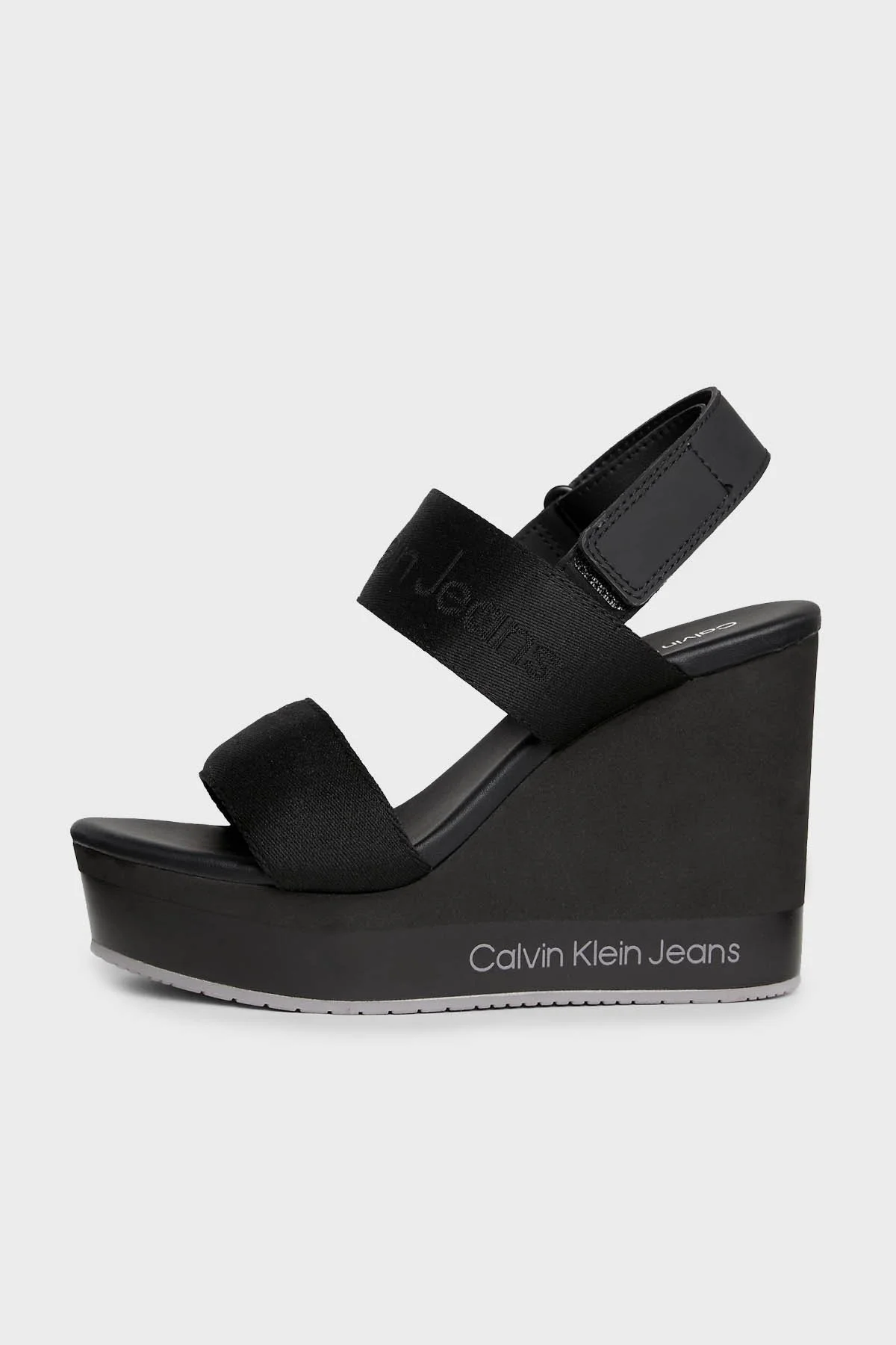 Calvin Klein Dolgu Topuklu YW0YW013600GO Bayan Sandalet YW0YW01360 0GO SİYAH - 5