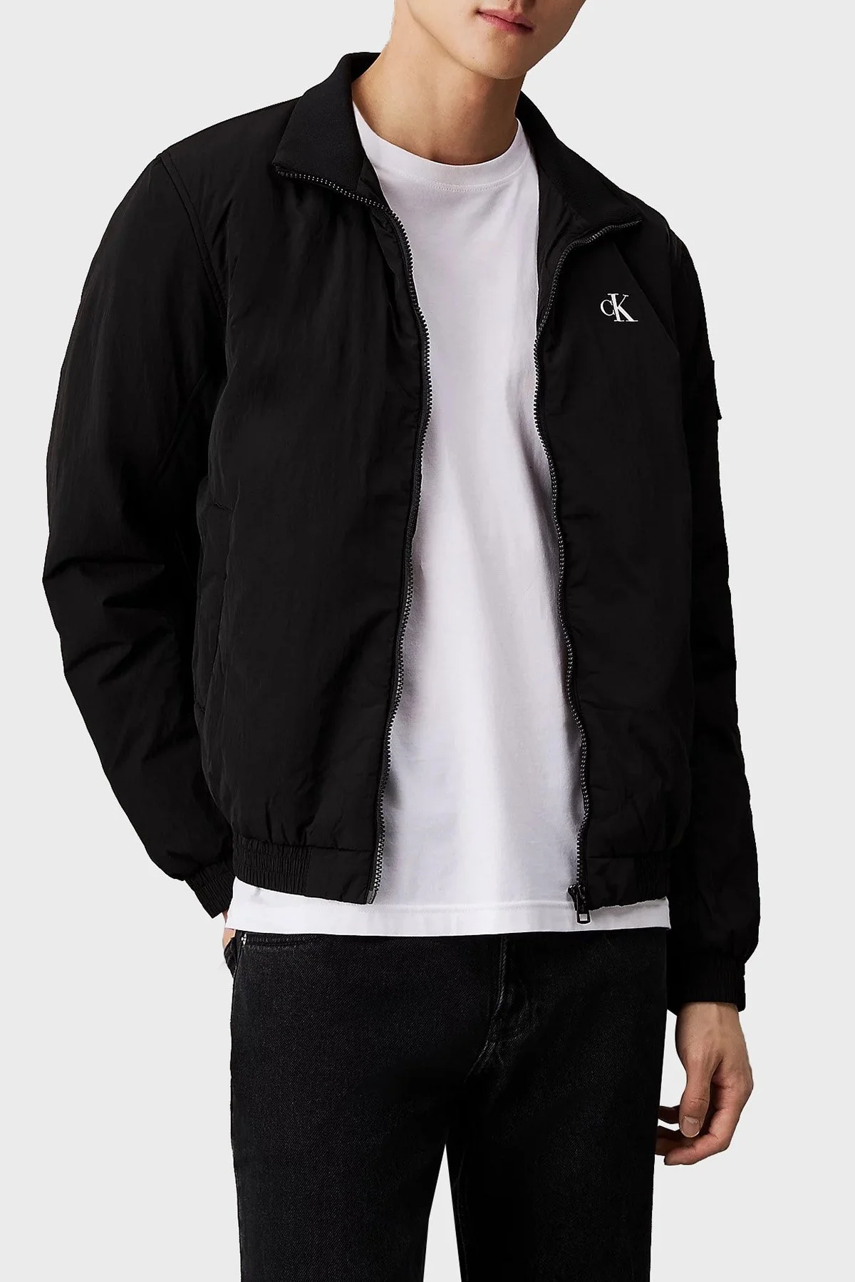 Calvin Klein Dolgulu Fermuarlı J30J325592BEH Erkek Ceket J30J325592 BEH SİYAH - 1