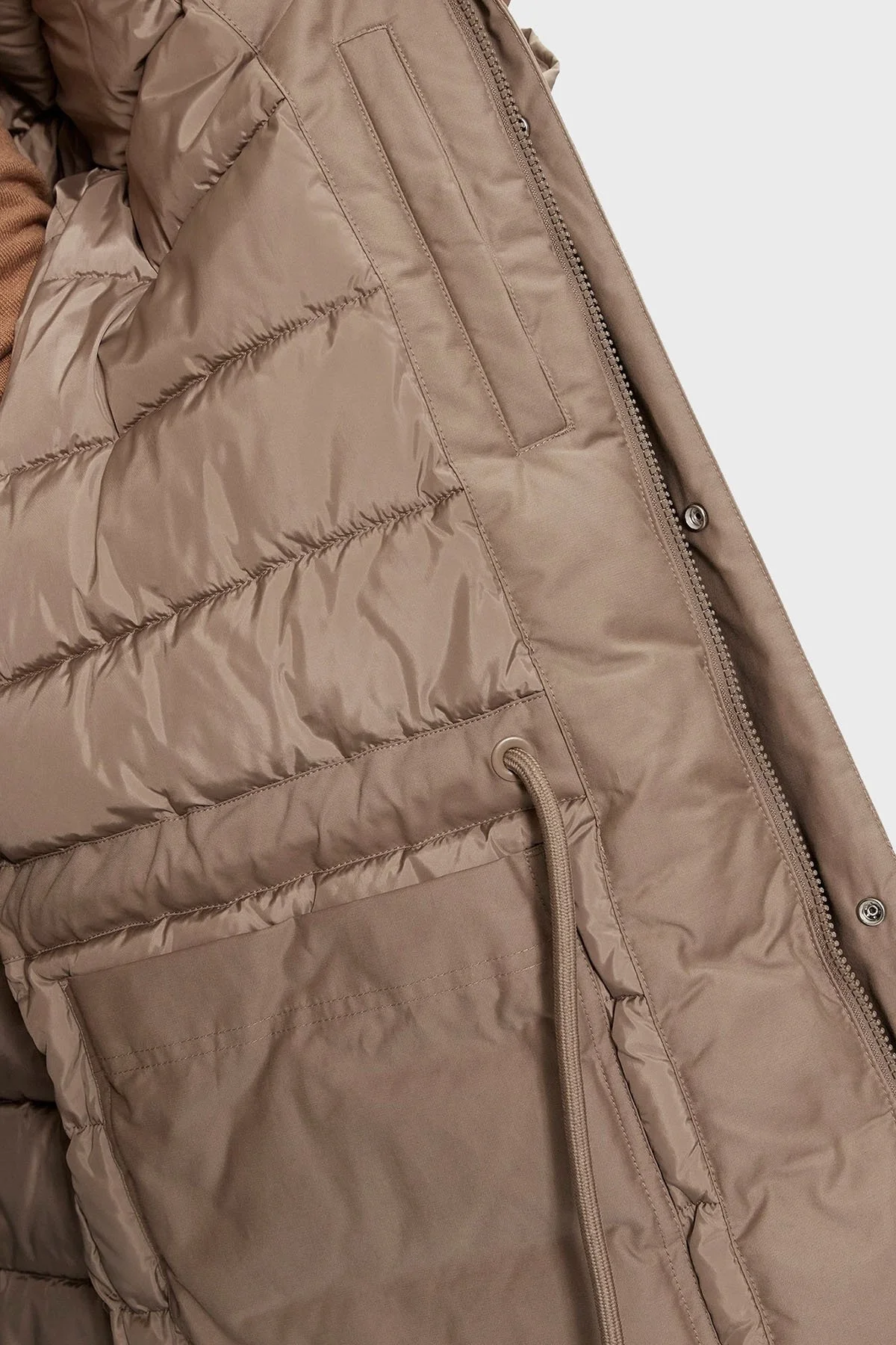 Calvin Klein Dolgulu Pamuklu Relaxed Fit Kapüşonlu Uzun J30J326082PAV Erkek Parka J30J326082 PAV GRİ - 5