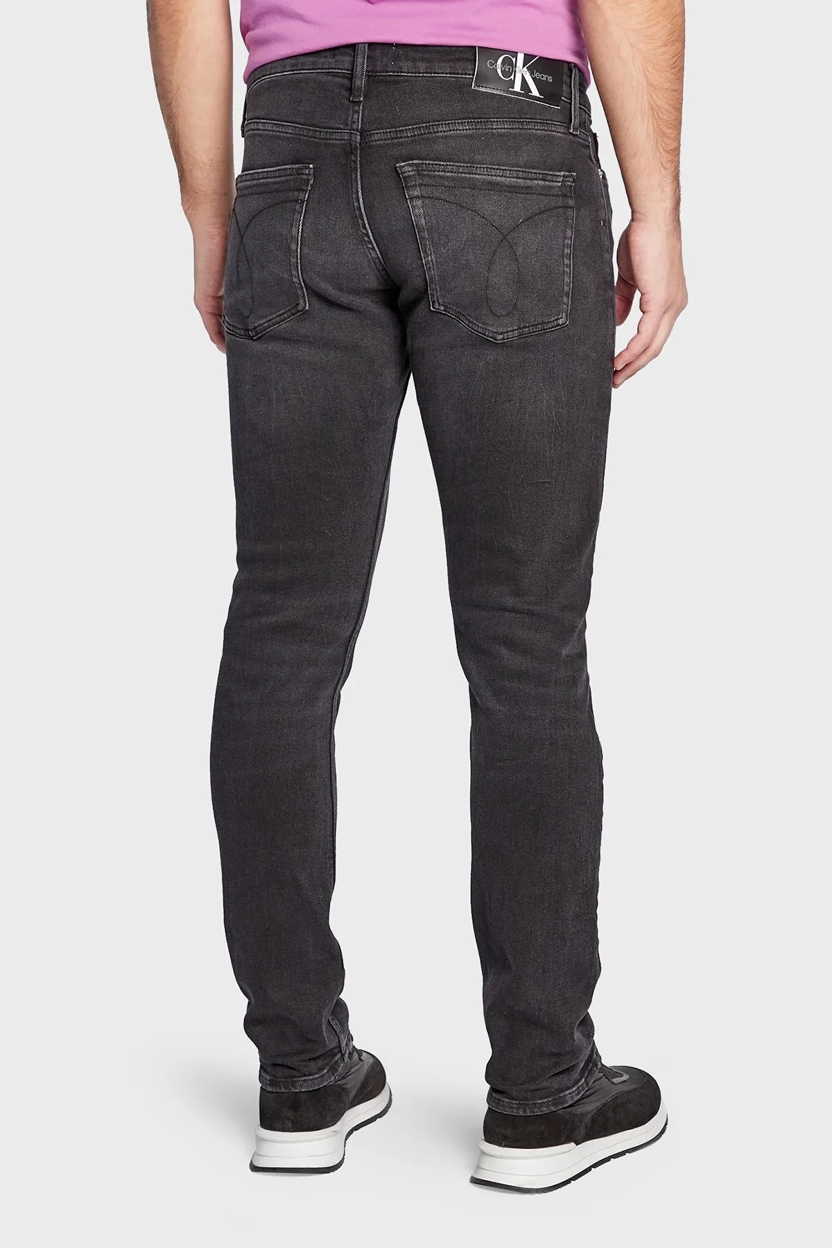 Calvin Klein Düşük Bel Dar Paça Slim Fit Pamuklu Streç Jeans J30J3224391BY Erkek Kot Pantolon J30J322439 1BY SİYAH - 3