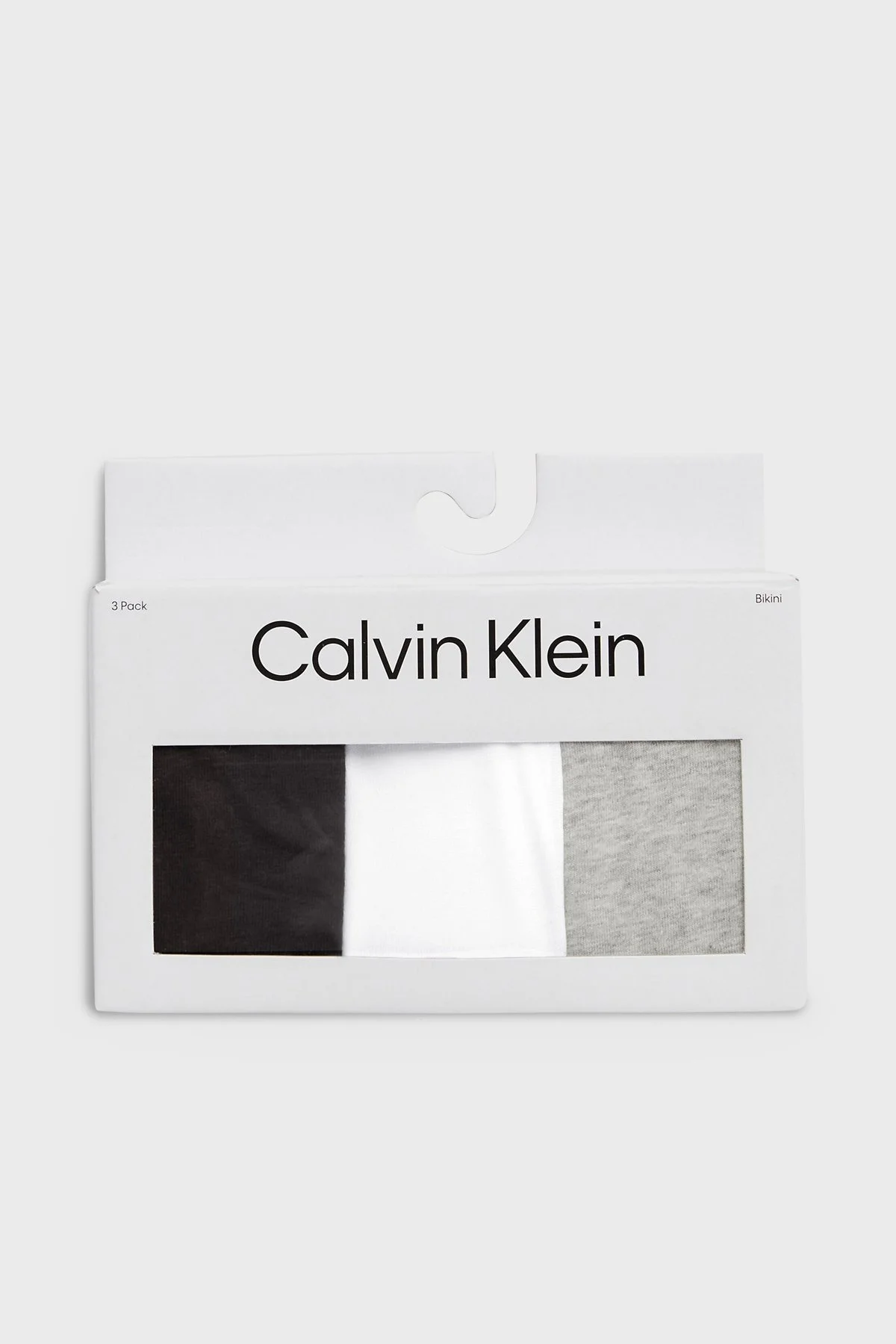 Calvin Klein Elastik Bel Bantlı Pamuklu 3 Pack 000QD3588E999 Bayan Külot 000QD3588E 999 Siyah-Gri-Beyaz - 5