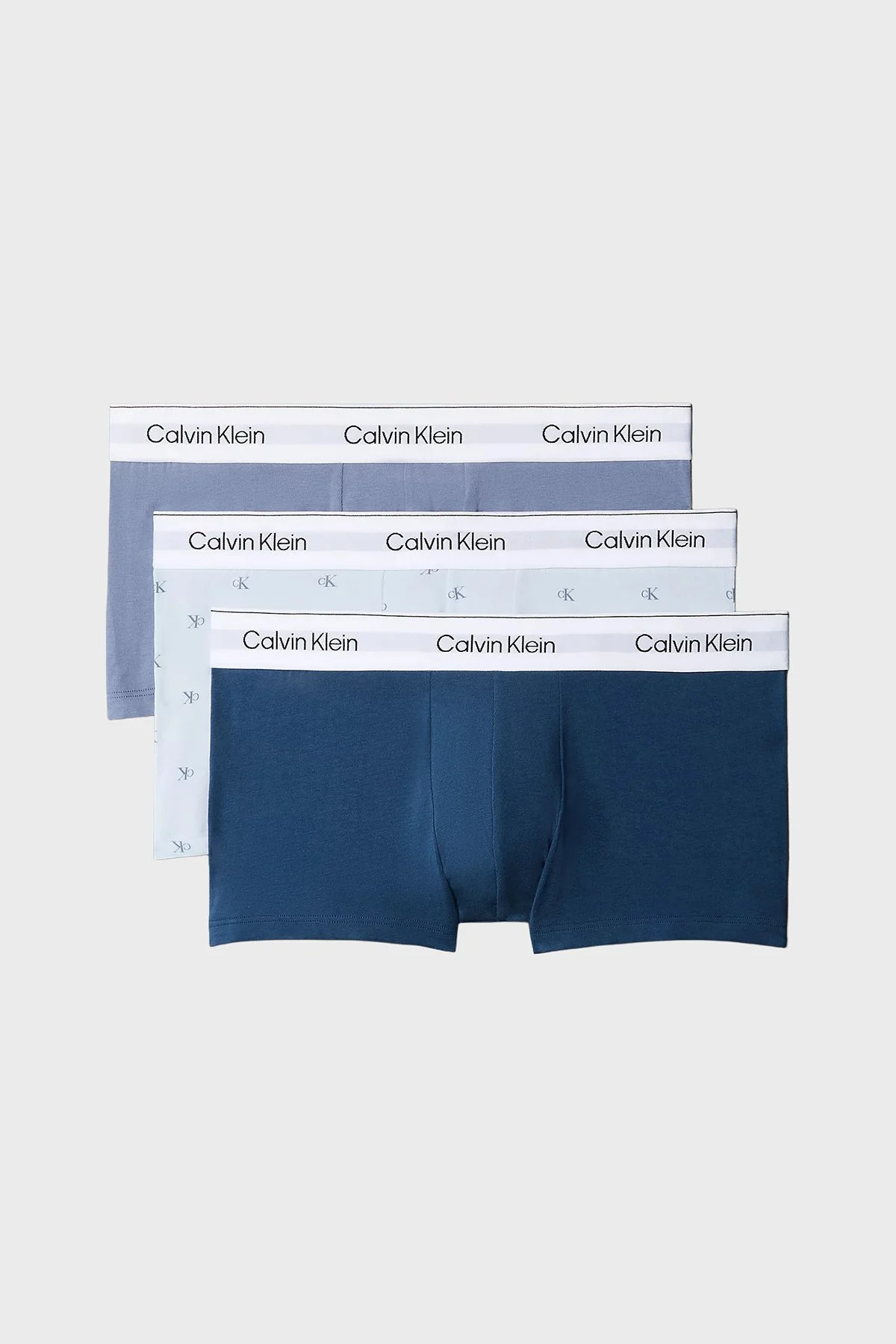 Calvin Klein Erkek Boxer LV00NB4847 X2V Mavi-beyaz-petrol - 1