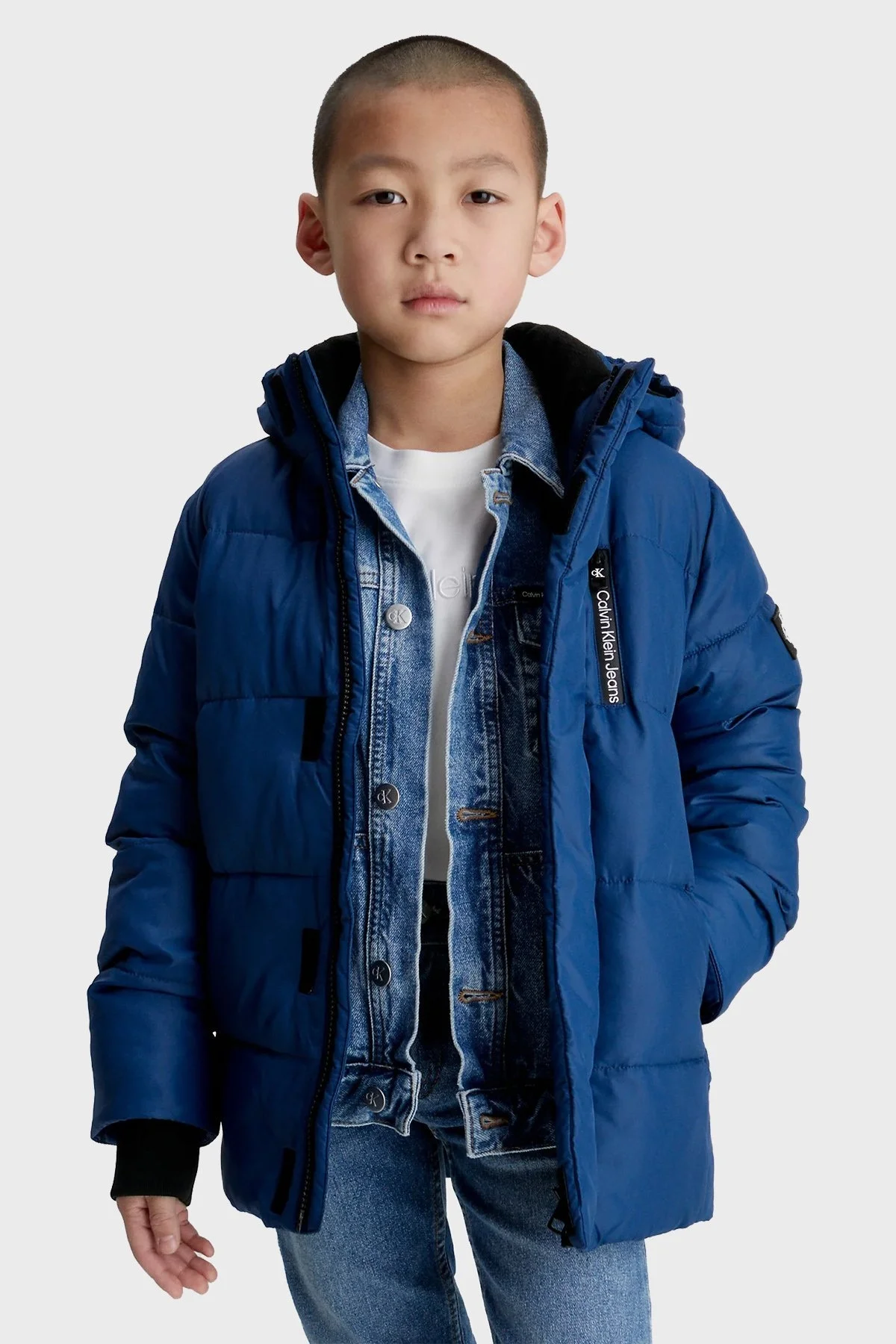 Calvin Klein Çocuk Mont IB0IB01276 C5F MAVİ - 1
