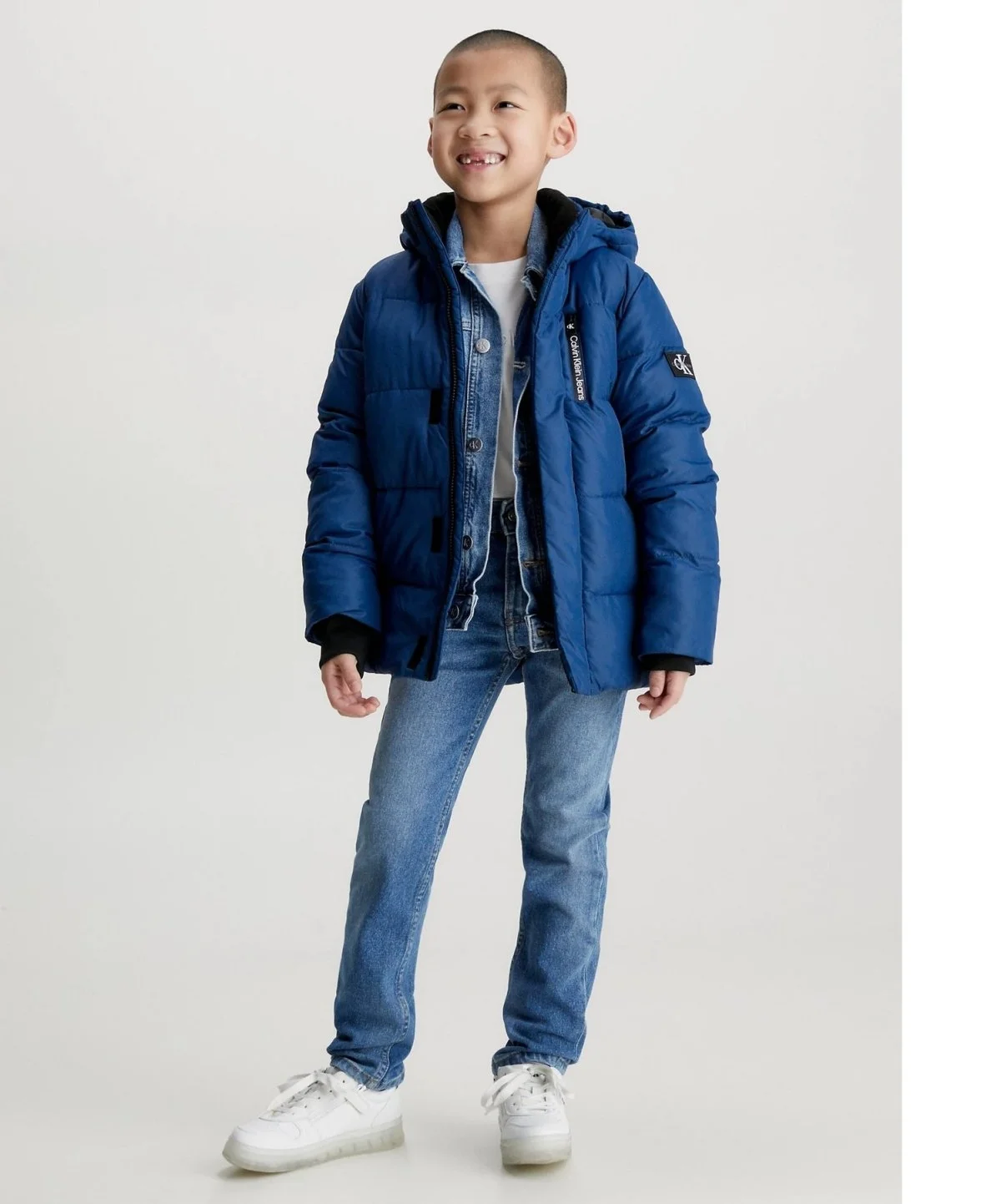 Calvin Klein Çocuk Mont IB0IB01276 C5F MAVİ - 3