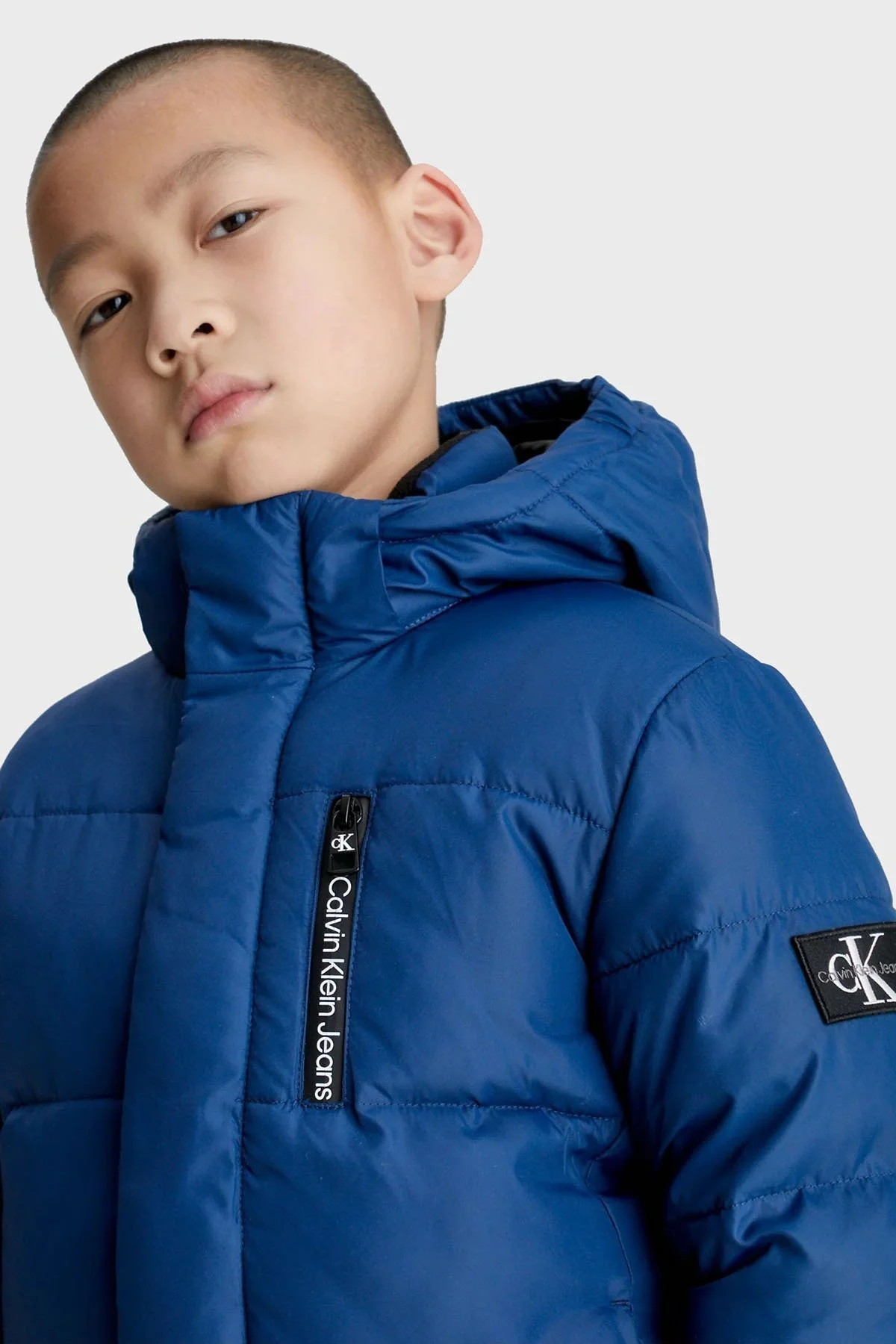 Calvin Klein Çocuk Mont IB0IB01276 C5F MAVİ - 4