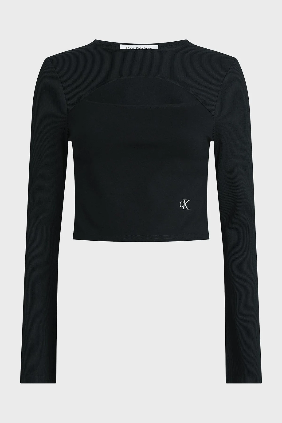 Calvin Klein Esnek Pencereli Uzun Kollu J20J222009BEH Bayan Top J20J222009 BEH SİYAH - 6