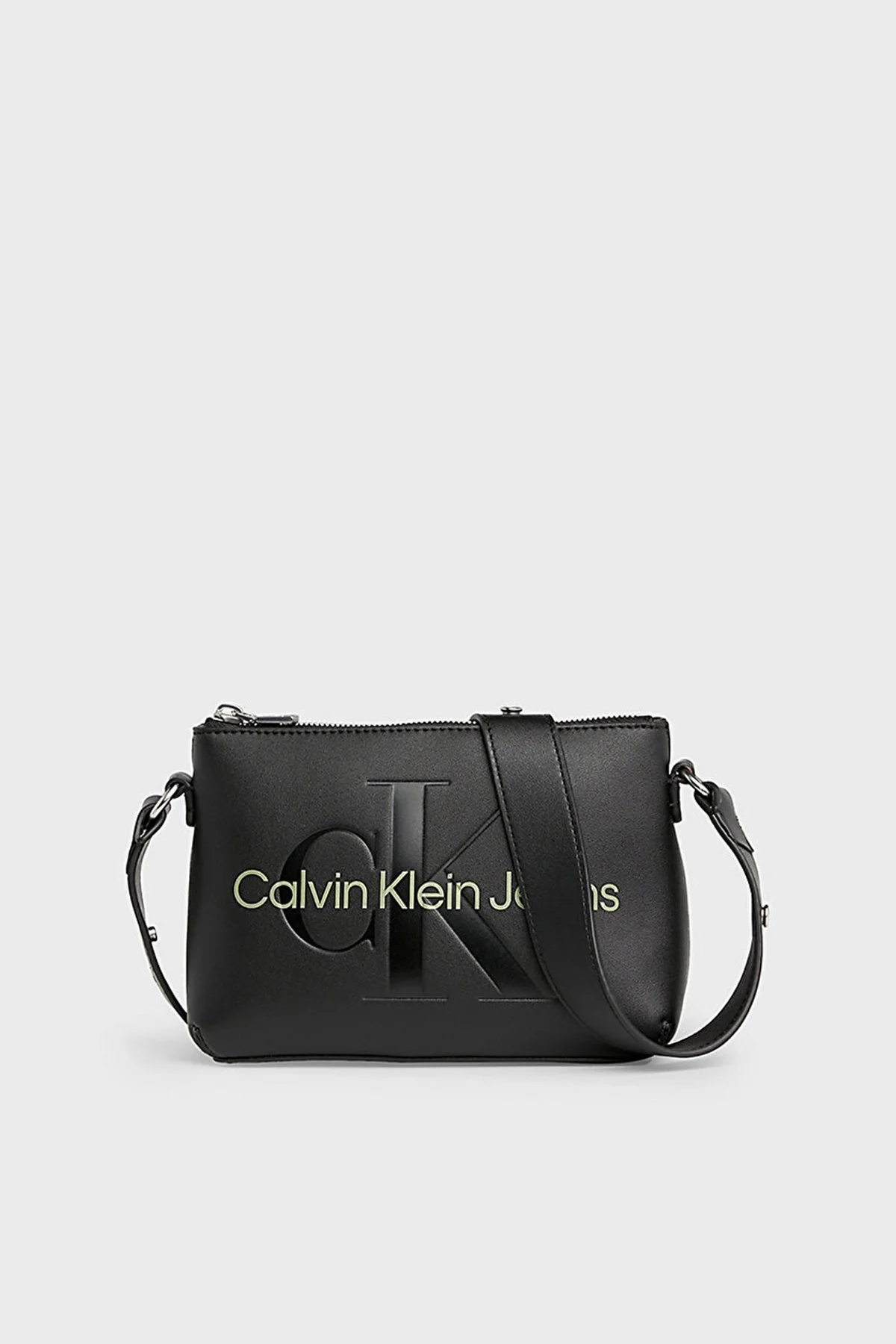 Calvin Klein Fermuarlı Ayarlanabilir Çapraz Askılı K60K6106810GX Bayan Çanta K60K610681 0GX SİYAH - 1