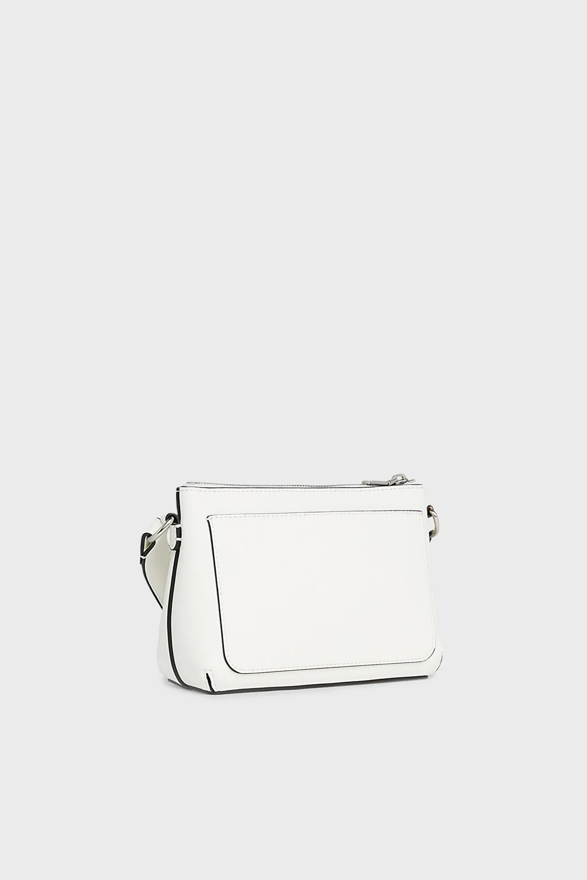 Calvin Klein Fermuarlı Ayarlanabilir Çapraz Askılı K60K6106810LI Bayan Çanta K60K610681 0LI BEYAZ-GÜMÜŞ - 4