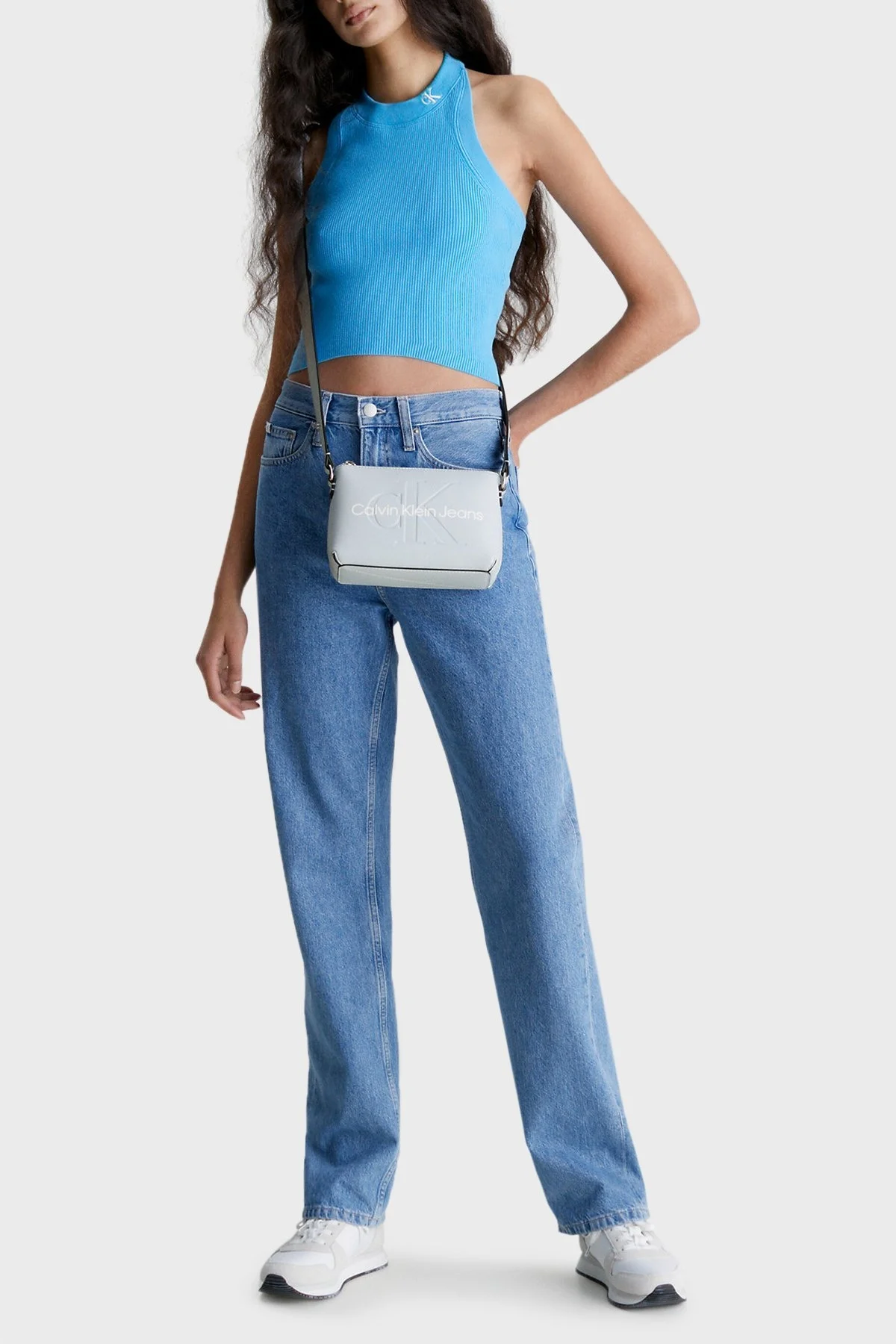 Calvin Klein Fermuarlı Ayarlanabilir Çapraz Askılı K60K610681PNZ Bayan Çanta K60K610681 PNZ AÇIK MAVİ - 2