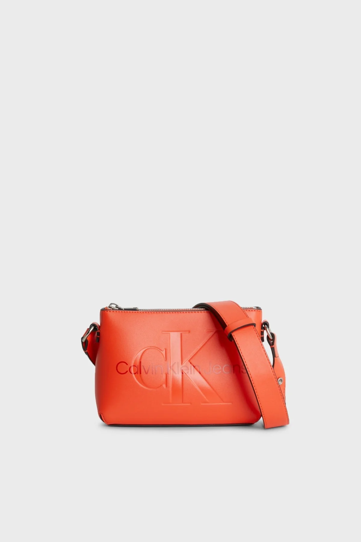Calvin Klein Fermuarlı Ayarlanabilir Çapraz Askılı K60K610681XBS Bayan Çanta K60K610681 XBS TURUNCU - 1